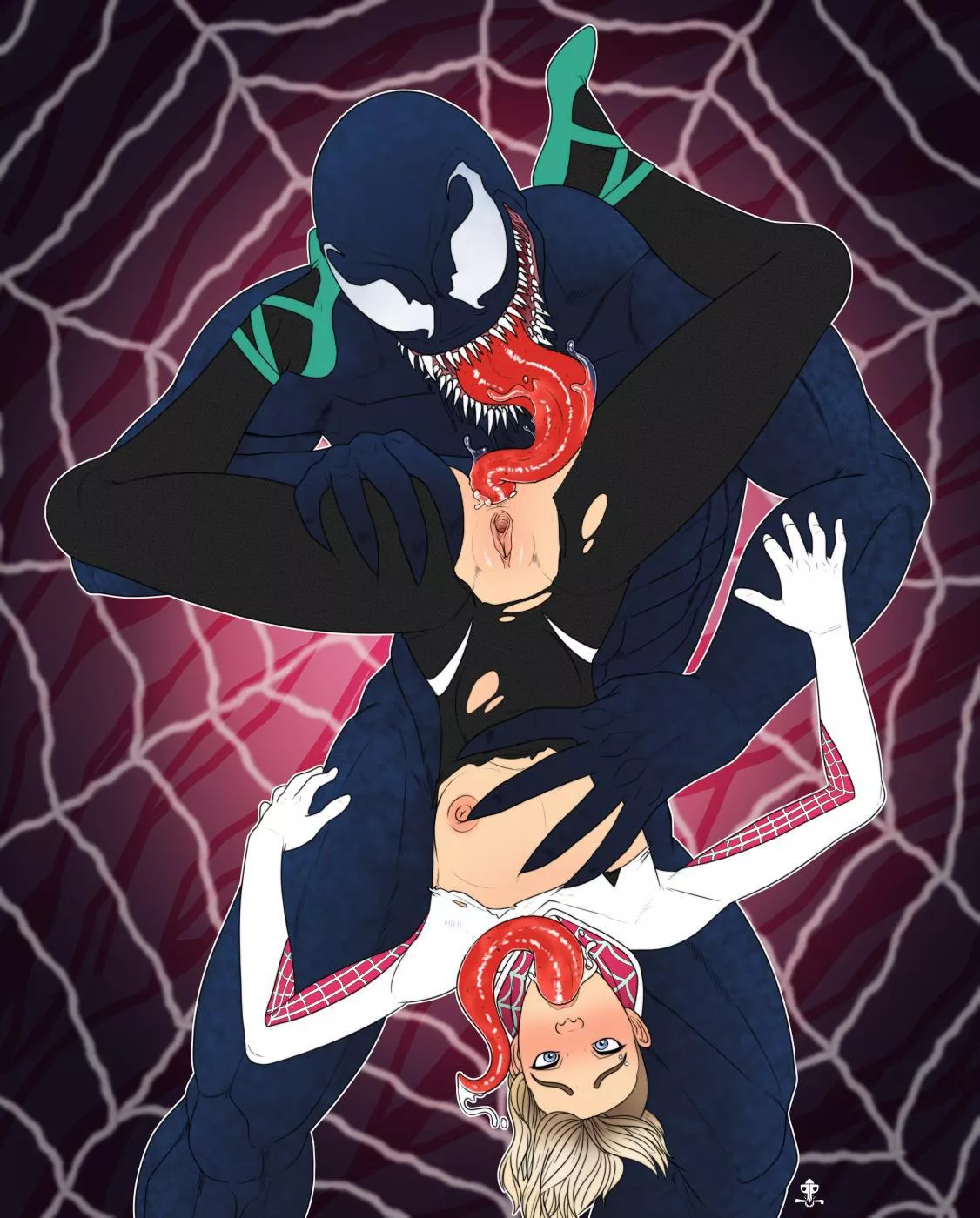 Spider Gwen caught and used by Venom