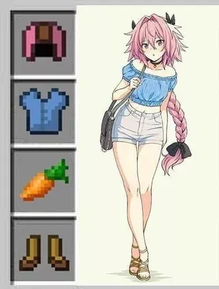 How to craft Astolfo in Minecraft ðŸ¥•