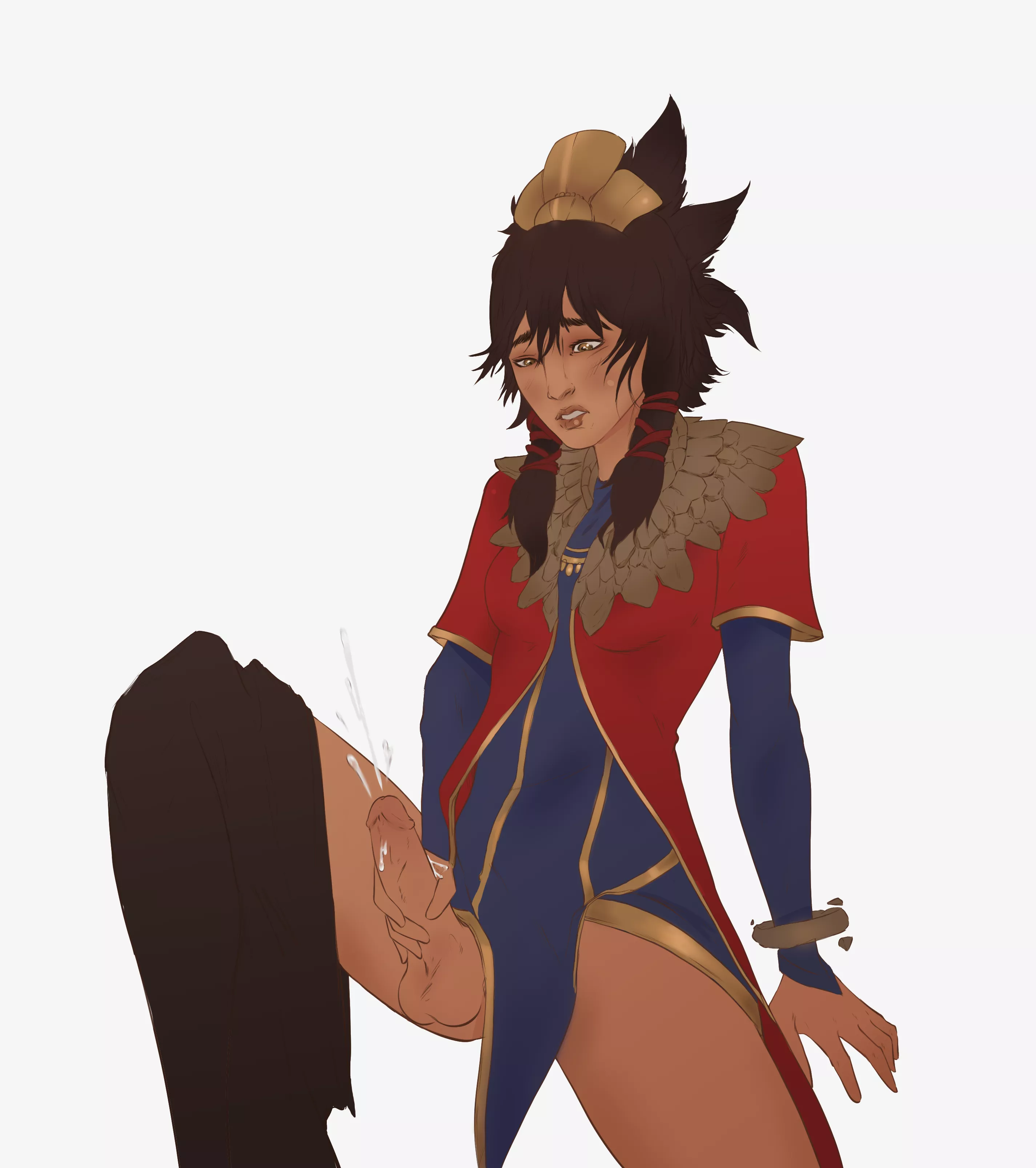 Trans Taliyah masturbating till she cums (TDP)