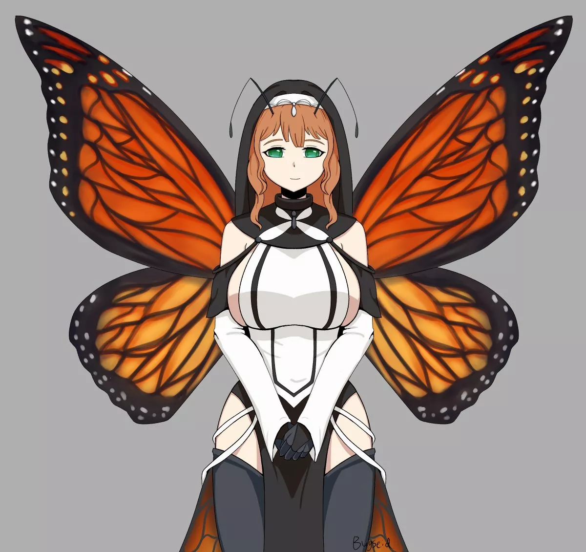 Butterfly nun by Bugseid