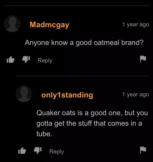 I like oatmeal too.