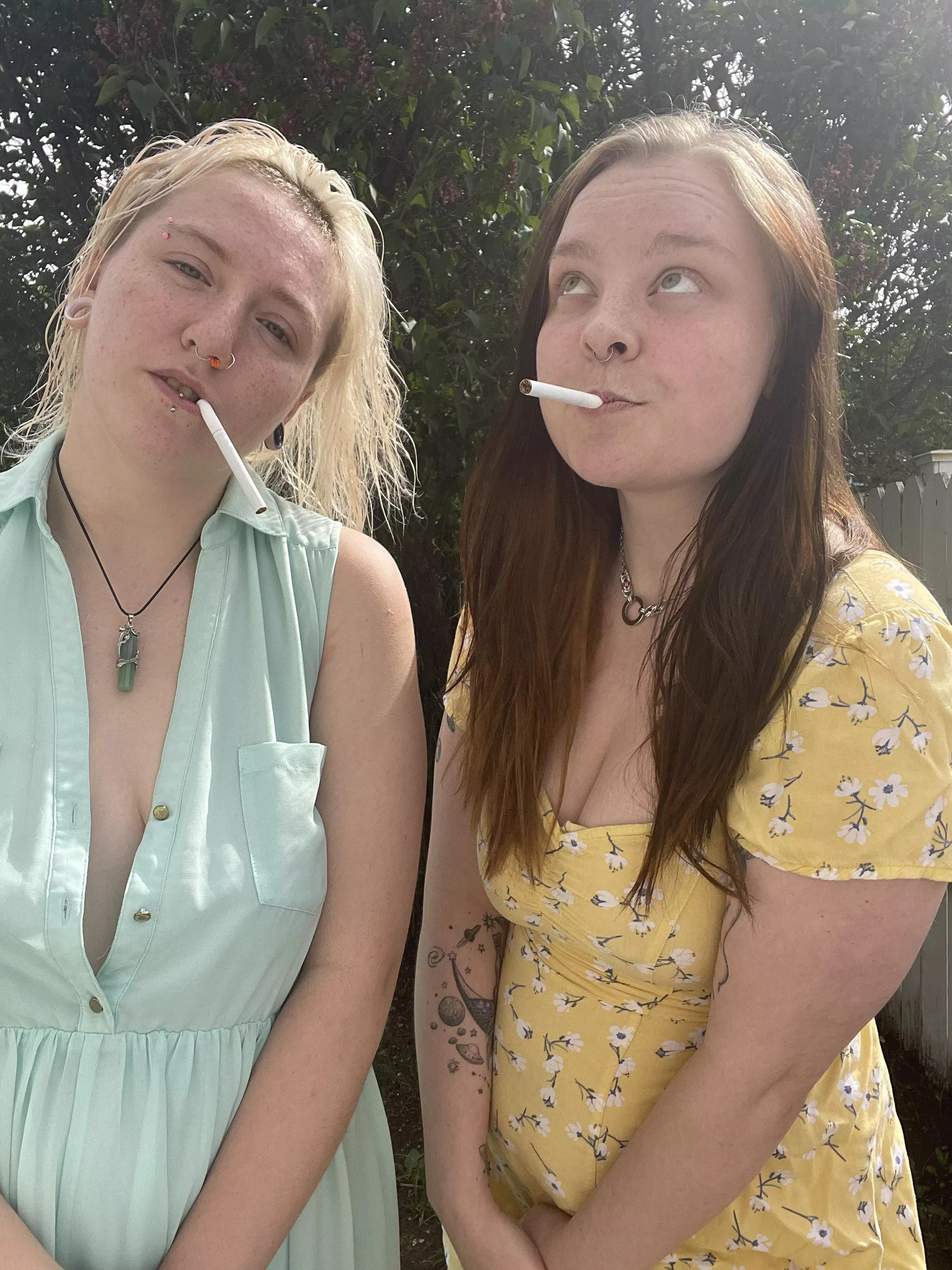 Smoking with my bestie!