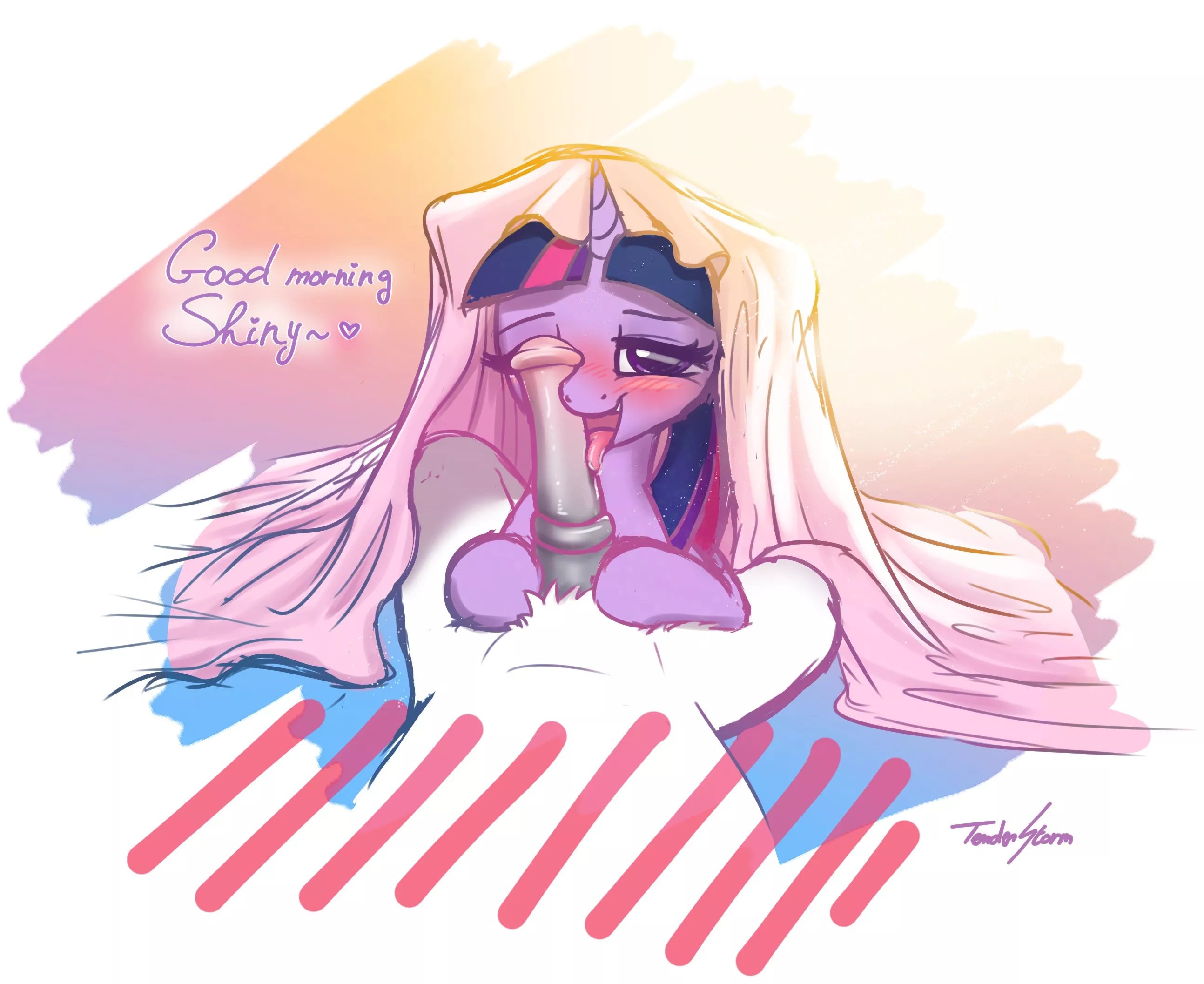 Twilight gives the best wake up calls~ (@TenderStormArt) [Incest]