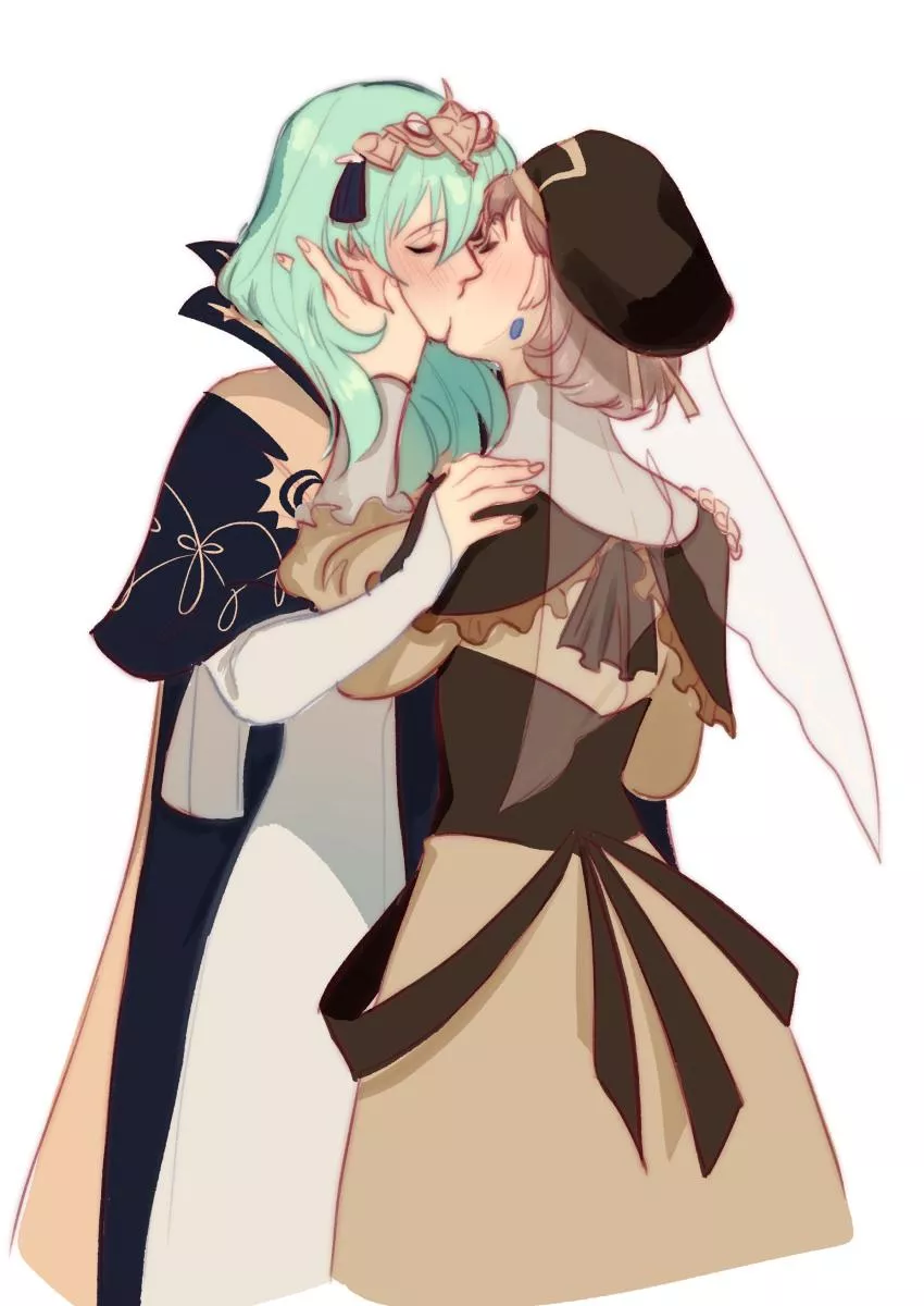 Byleth And Her Beloved Wife Mercedes [Fire Emblem]