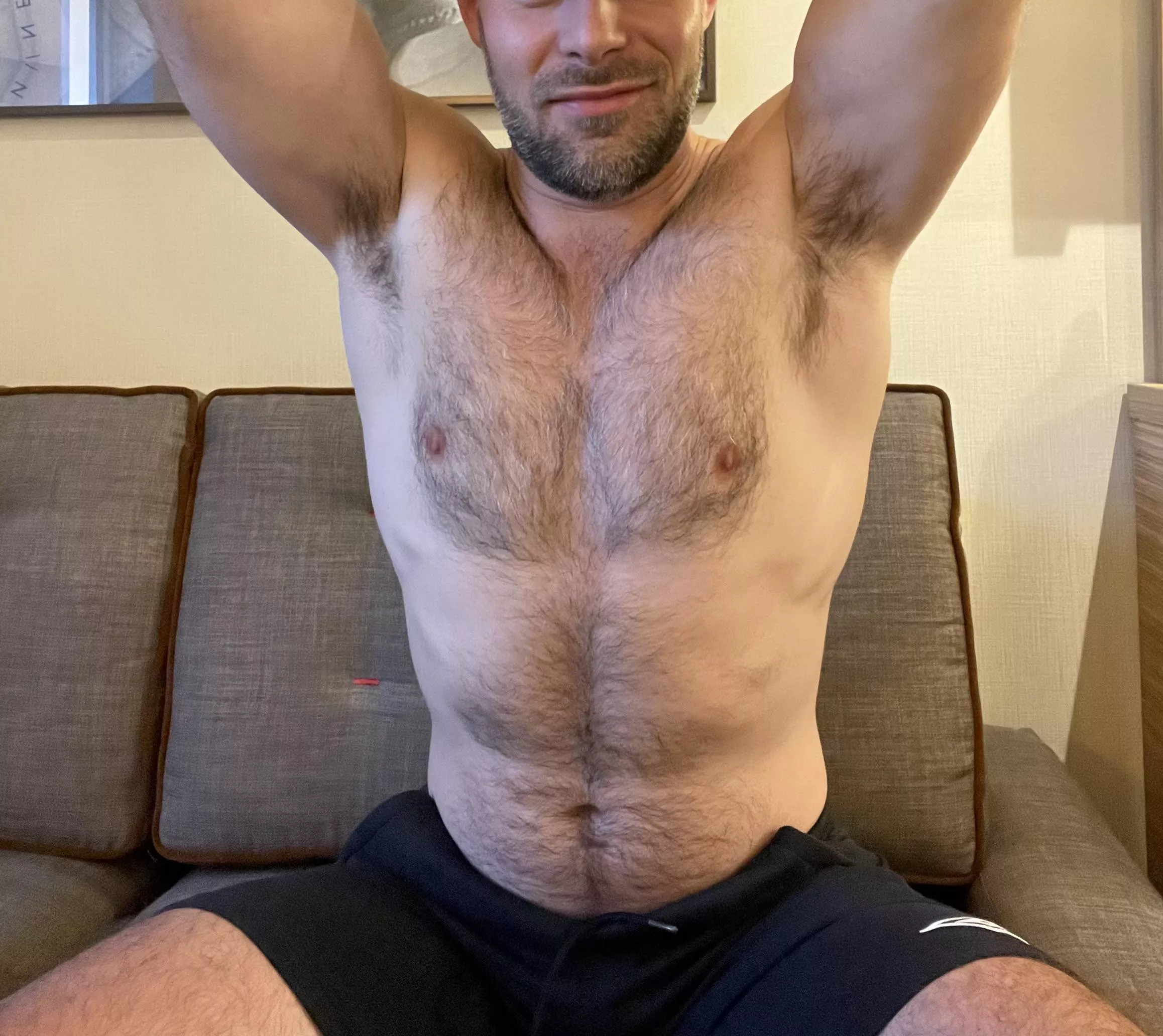 Hairy pits, hairy chest, hairy ass, what more could you want?