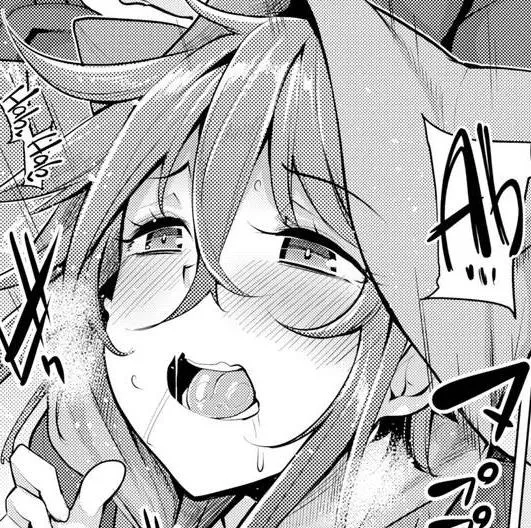 LF Mono source: 1girl, her mouth open, saliva, ahegao, moaning, blushing, eyes half closed