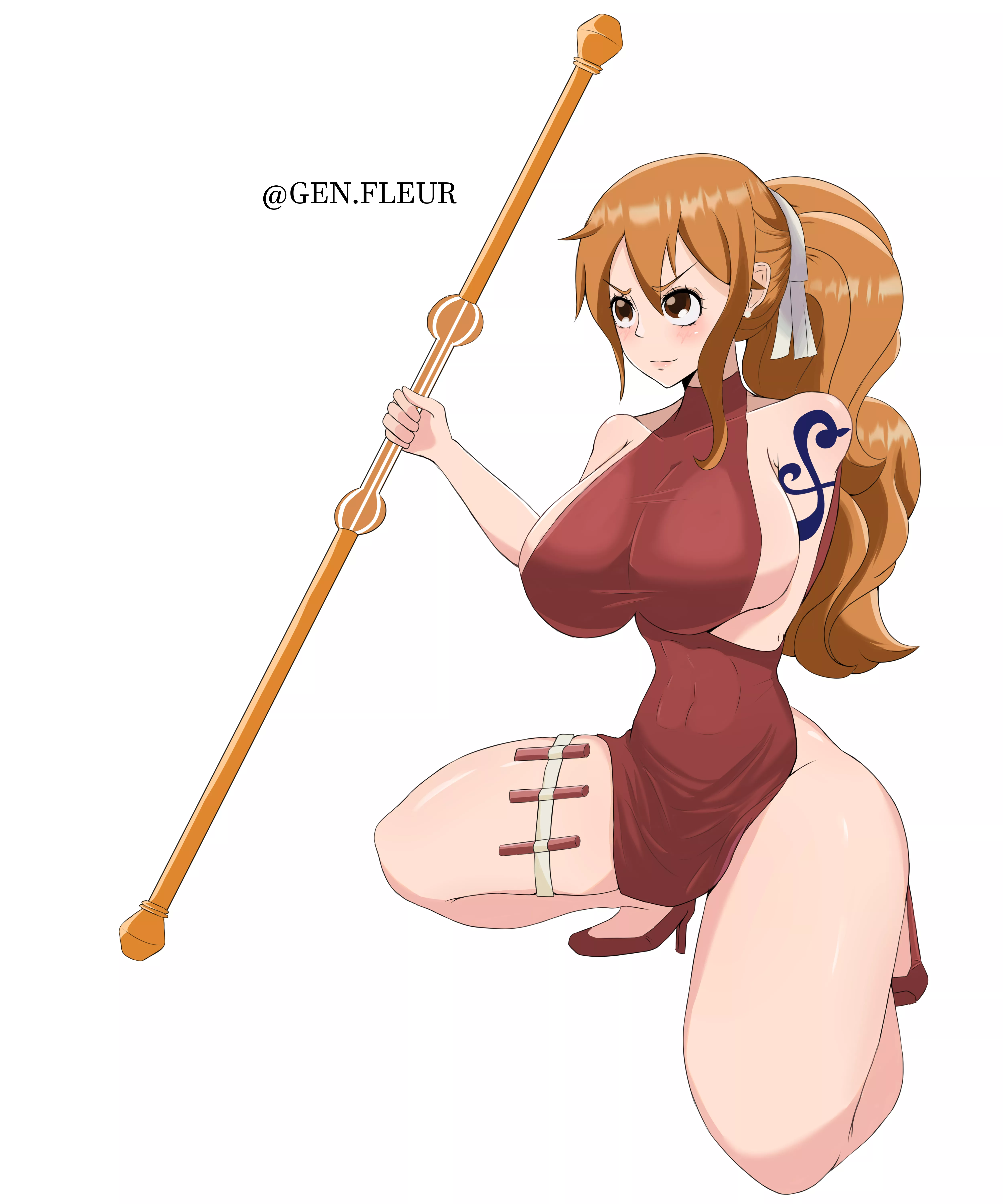 I drew Nami big booba