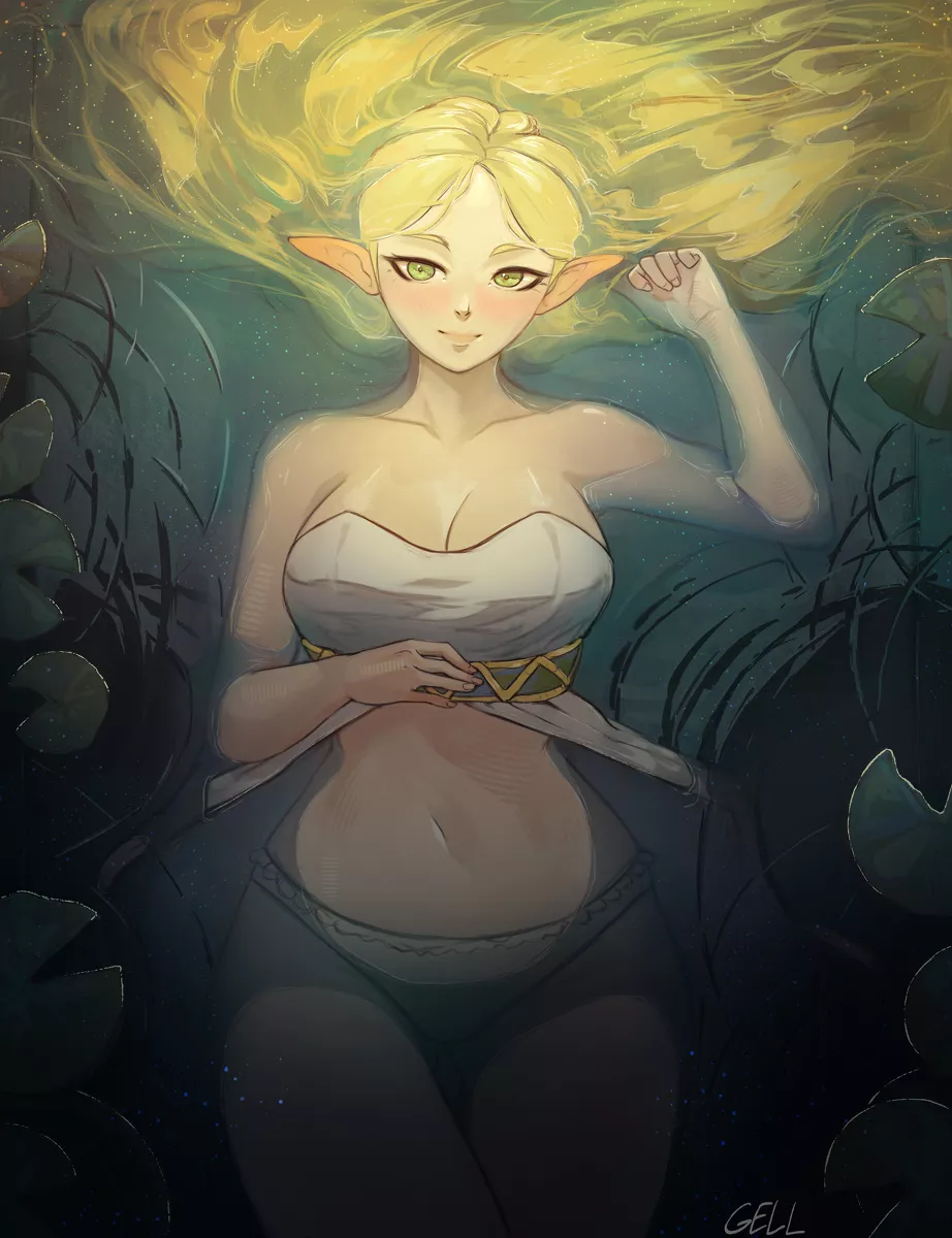 Zelda in the lake (Gell)