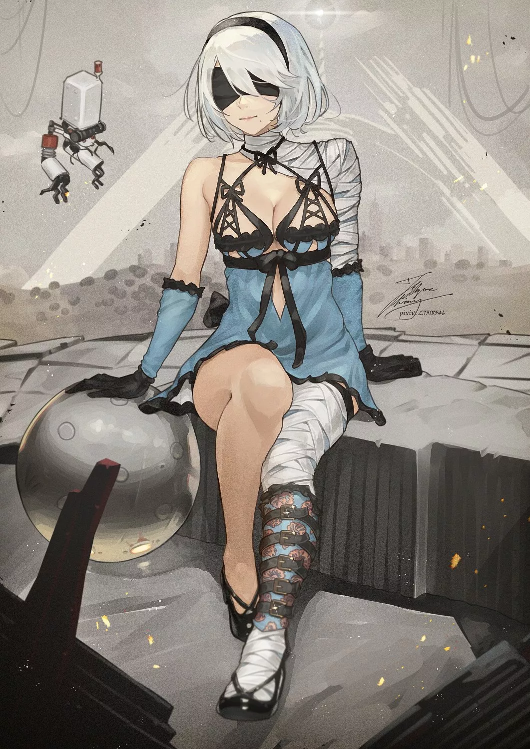 Only 2B could make this outfit any sexier than it already was [Nier:Automata]