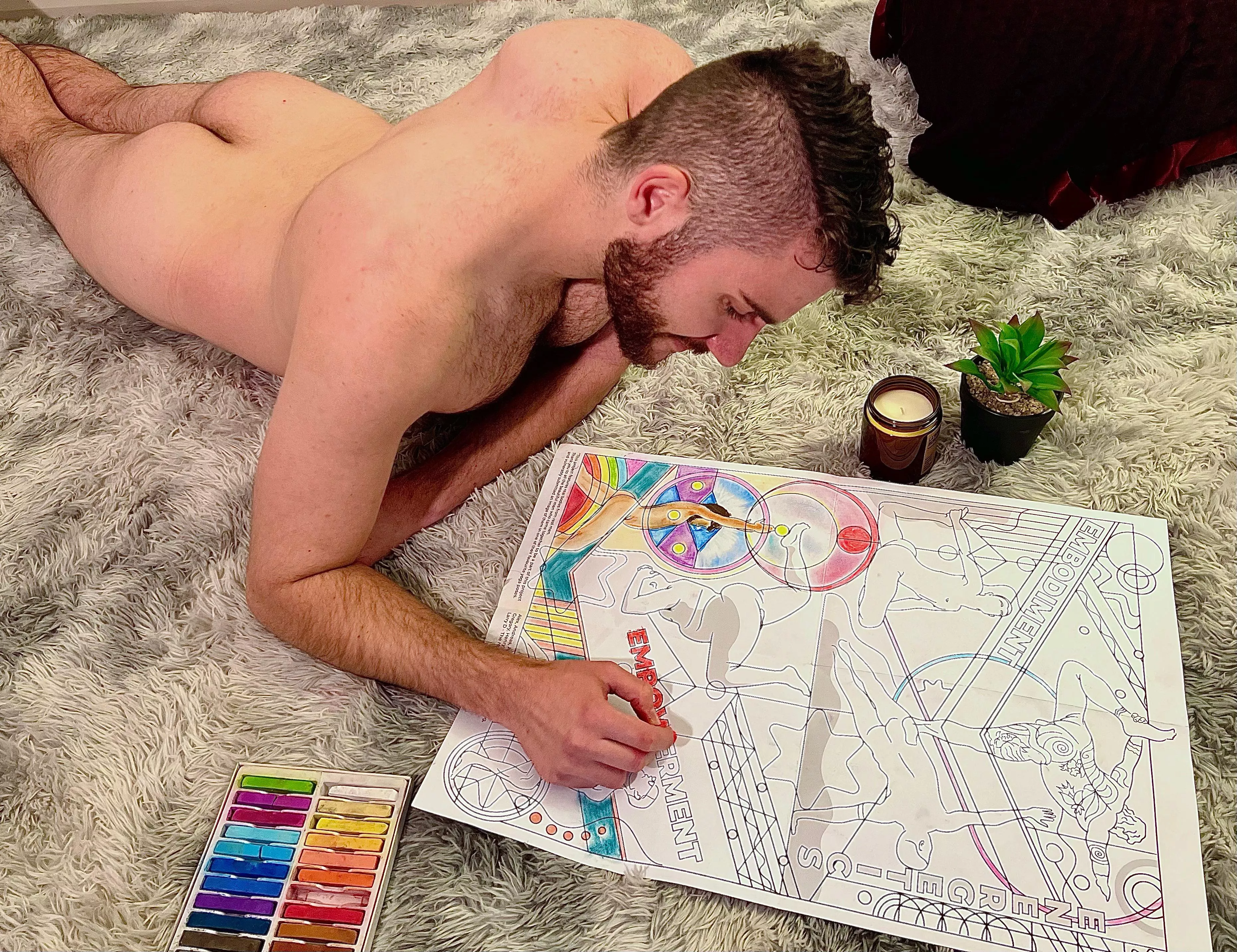 A naked yoga colouring book!?