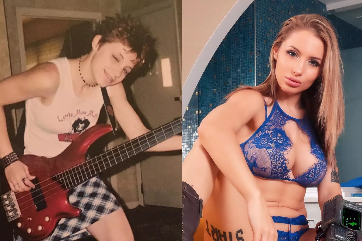 Liz Ktaz 2002 and 2019