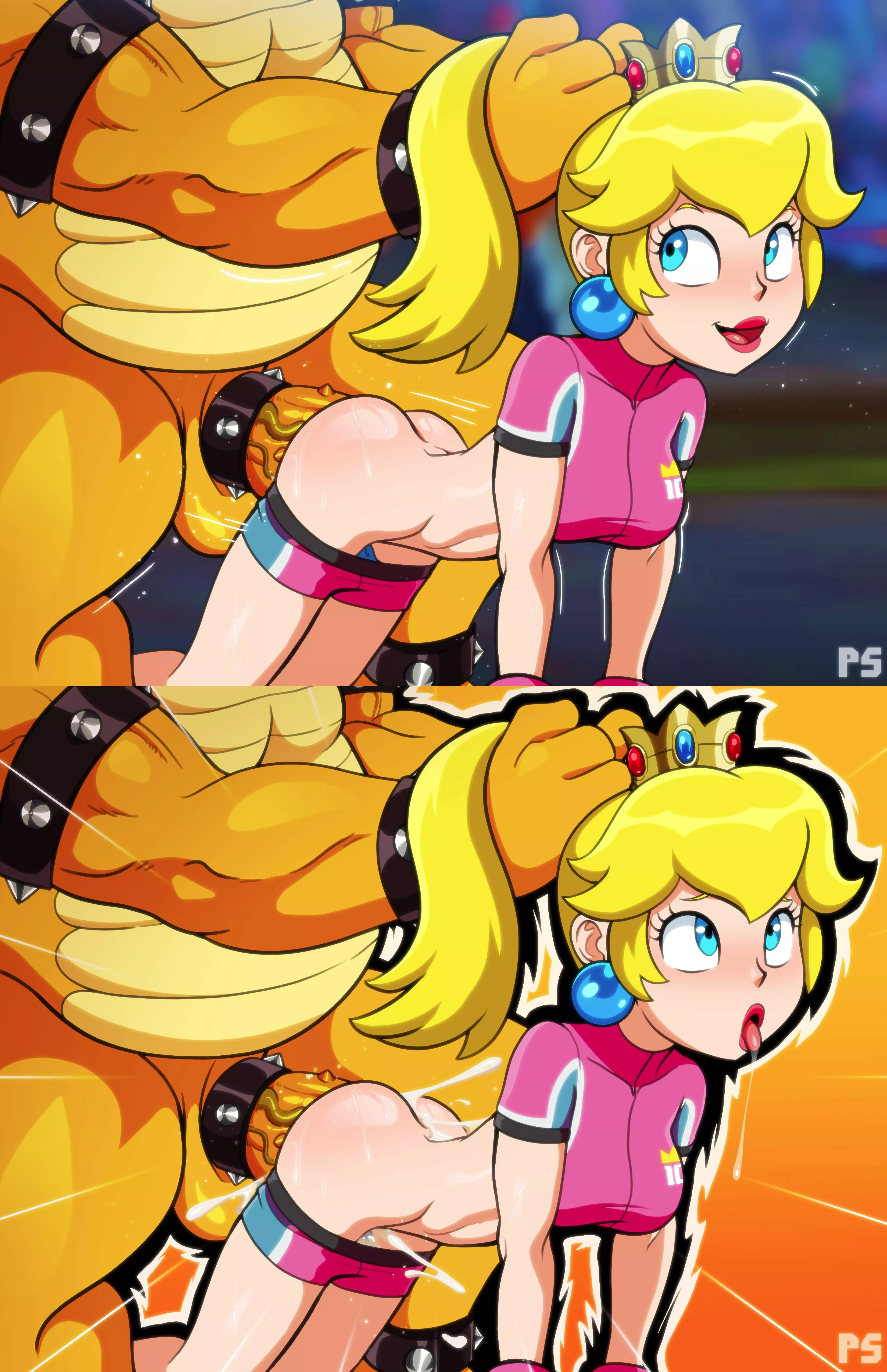 Peach takes a charged tackle (Pumps_nsfw)