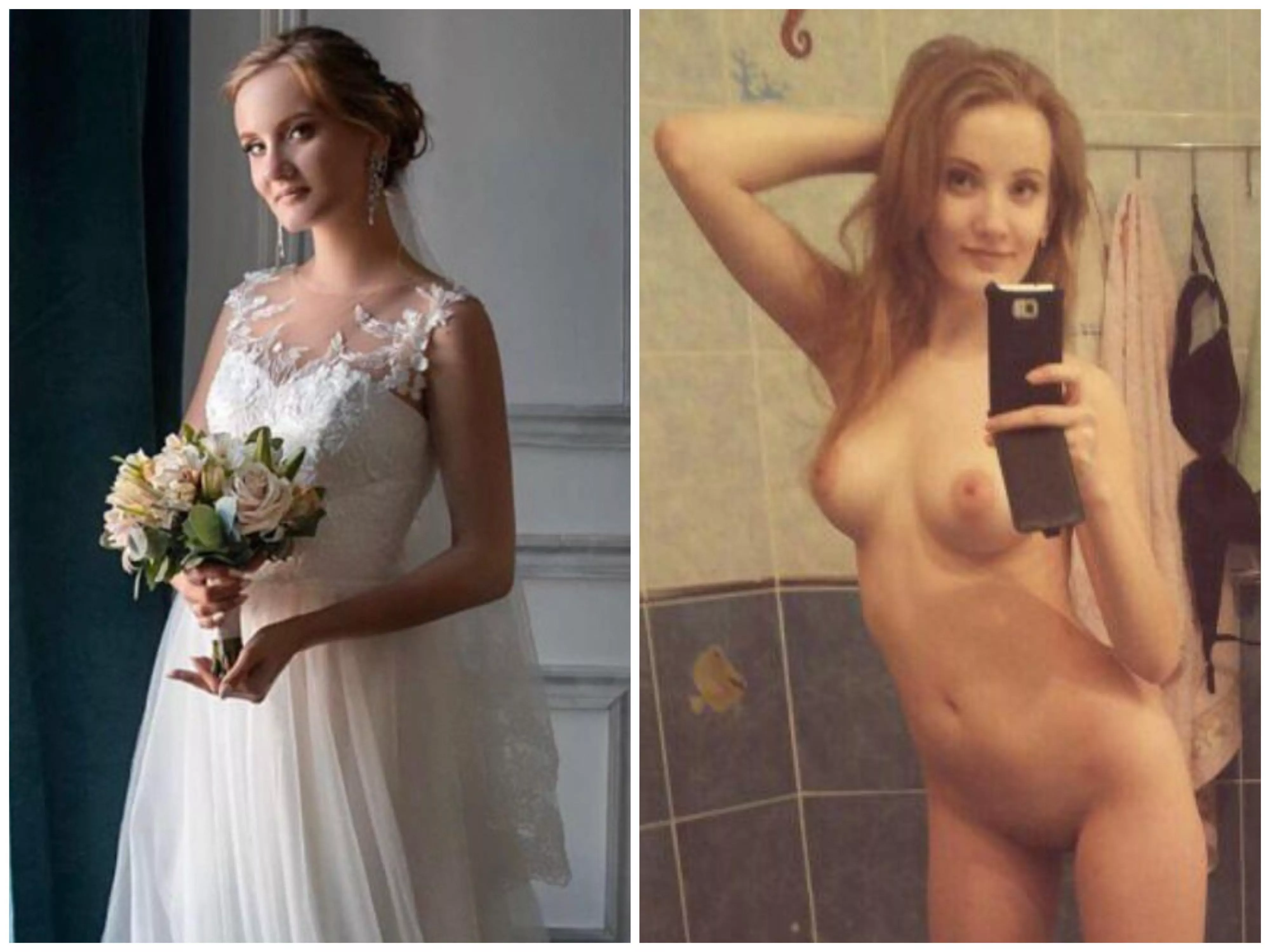 cute bride without clothes