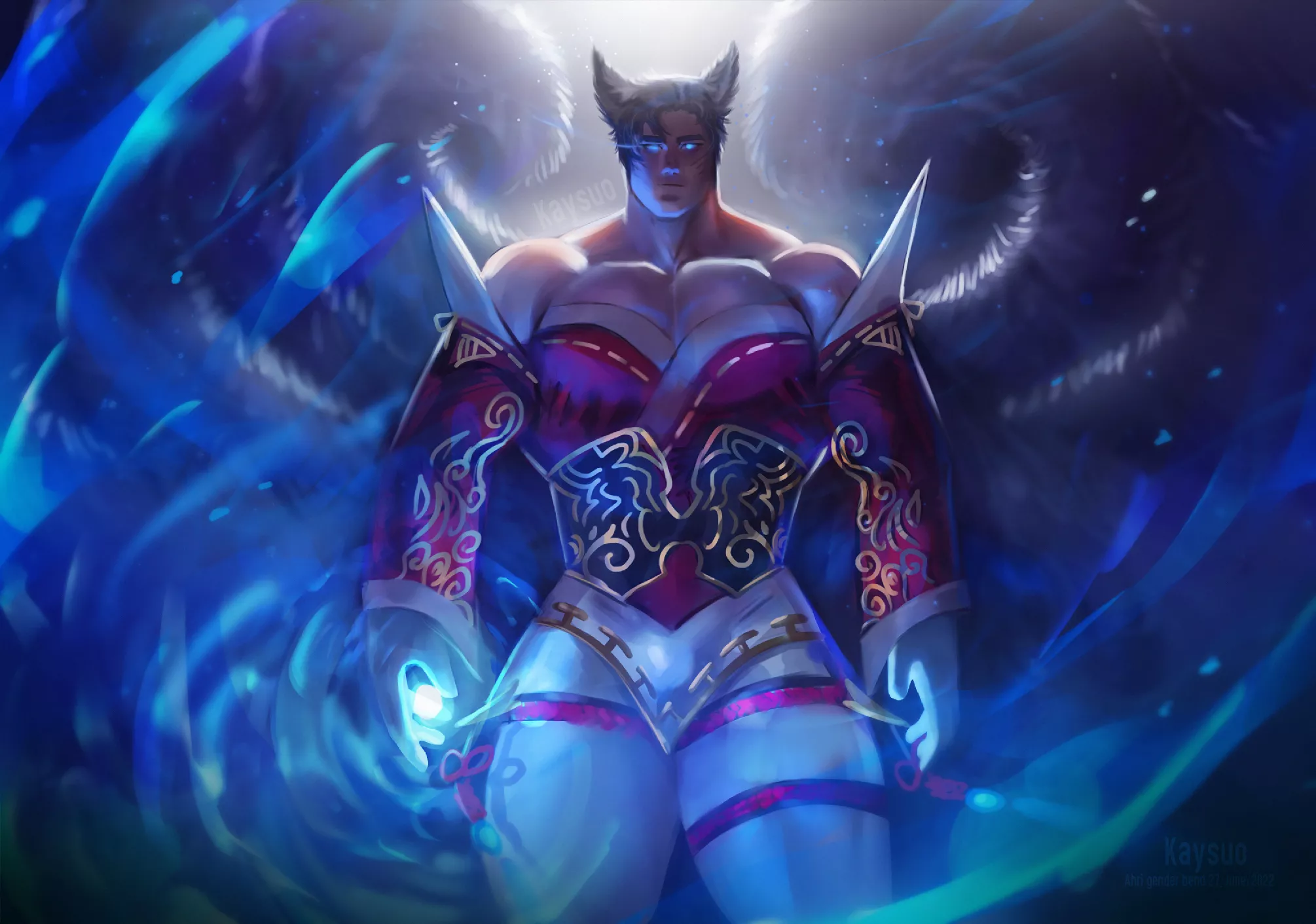 I did an Ahri gender bend