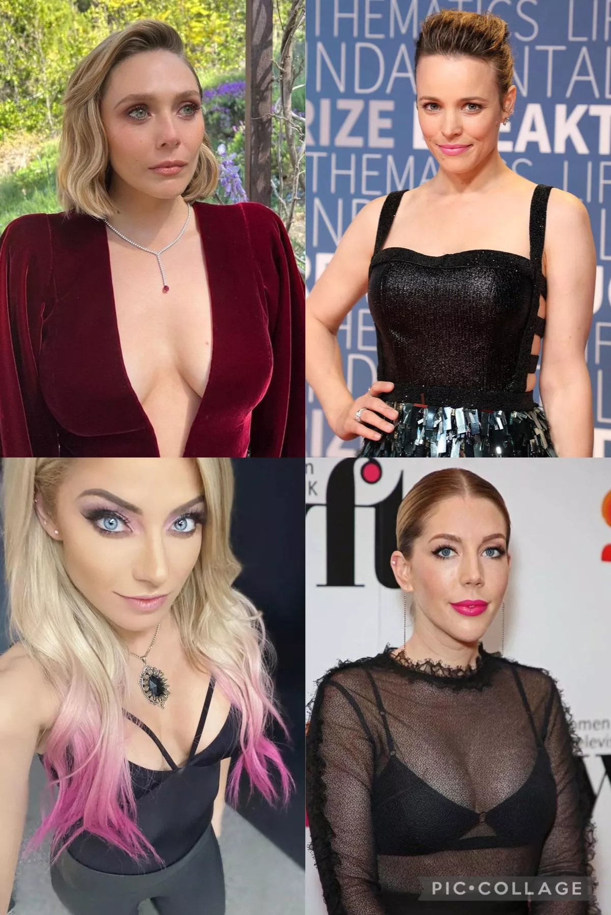 Need my orgasms controlled by Elizabeth Olsen, Rachel McAdams, Alexa Bliss or Katherine Ryan! Will any of them allow me to cum today?