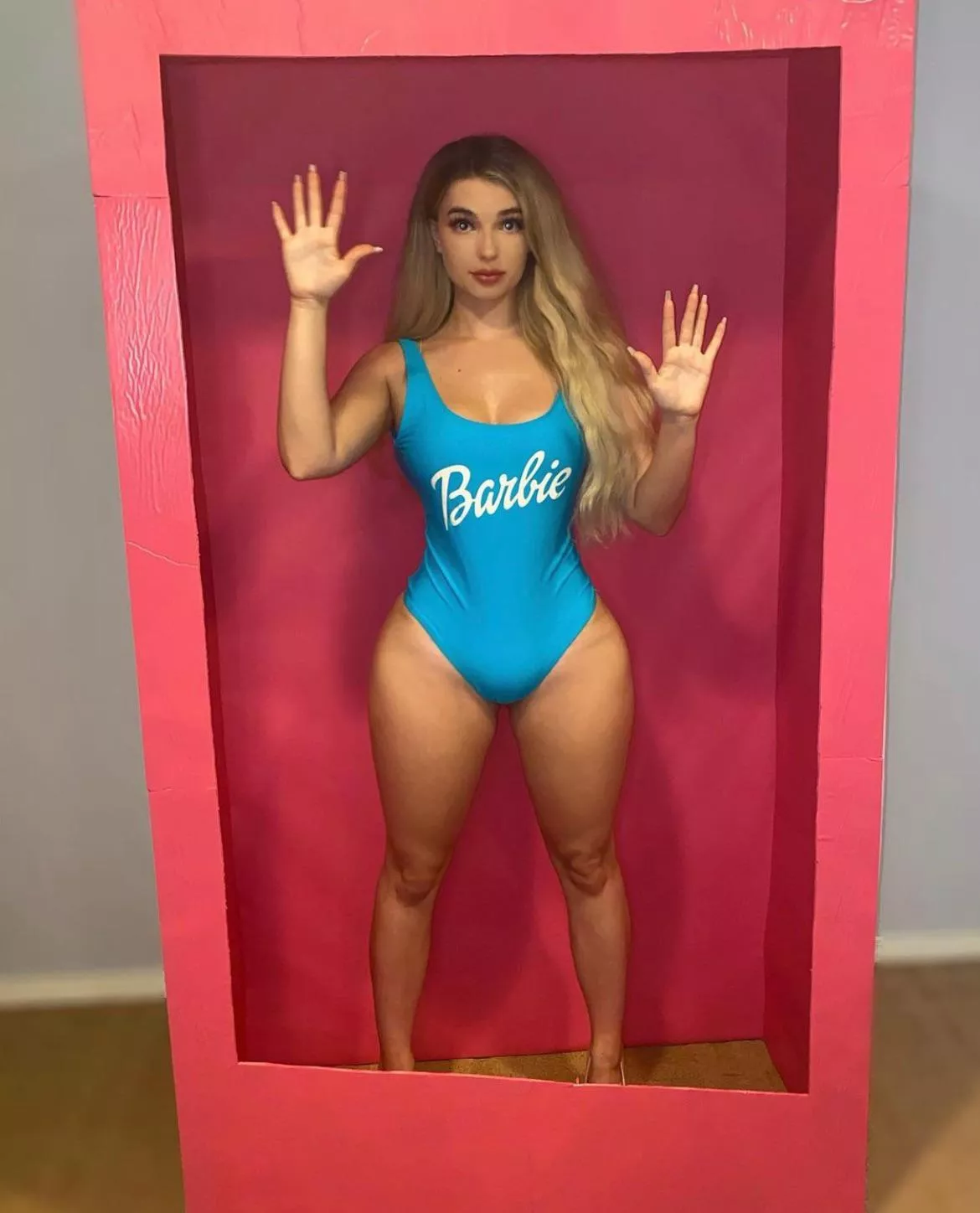 Barbie swimsuit for Halloween last year