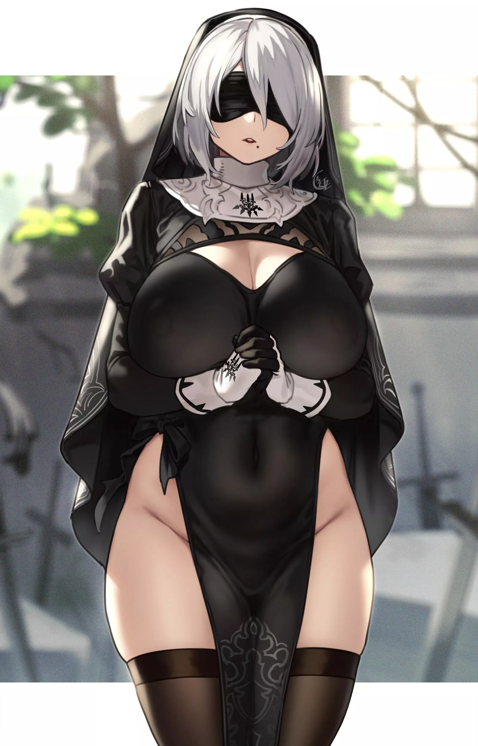 2B's holy thighs [NieR:Automata] (houtengeki)