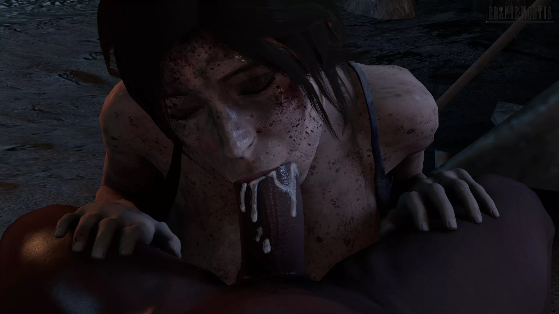 Lara oral creampie (CosmicNoctis) [Tomb Raider]