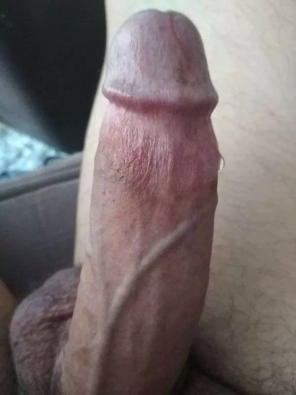 Leaking a drop of precum