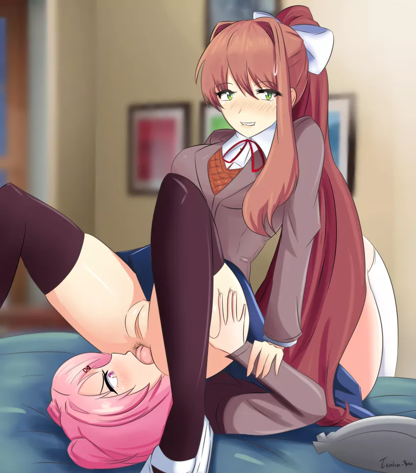 Monika And Natsuki Rimjob