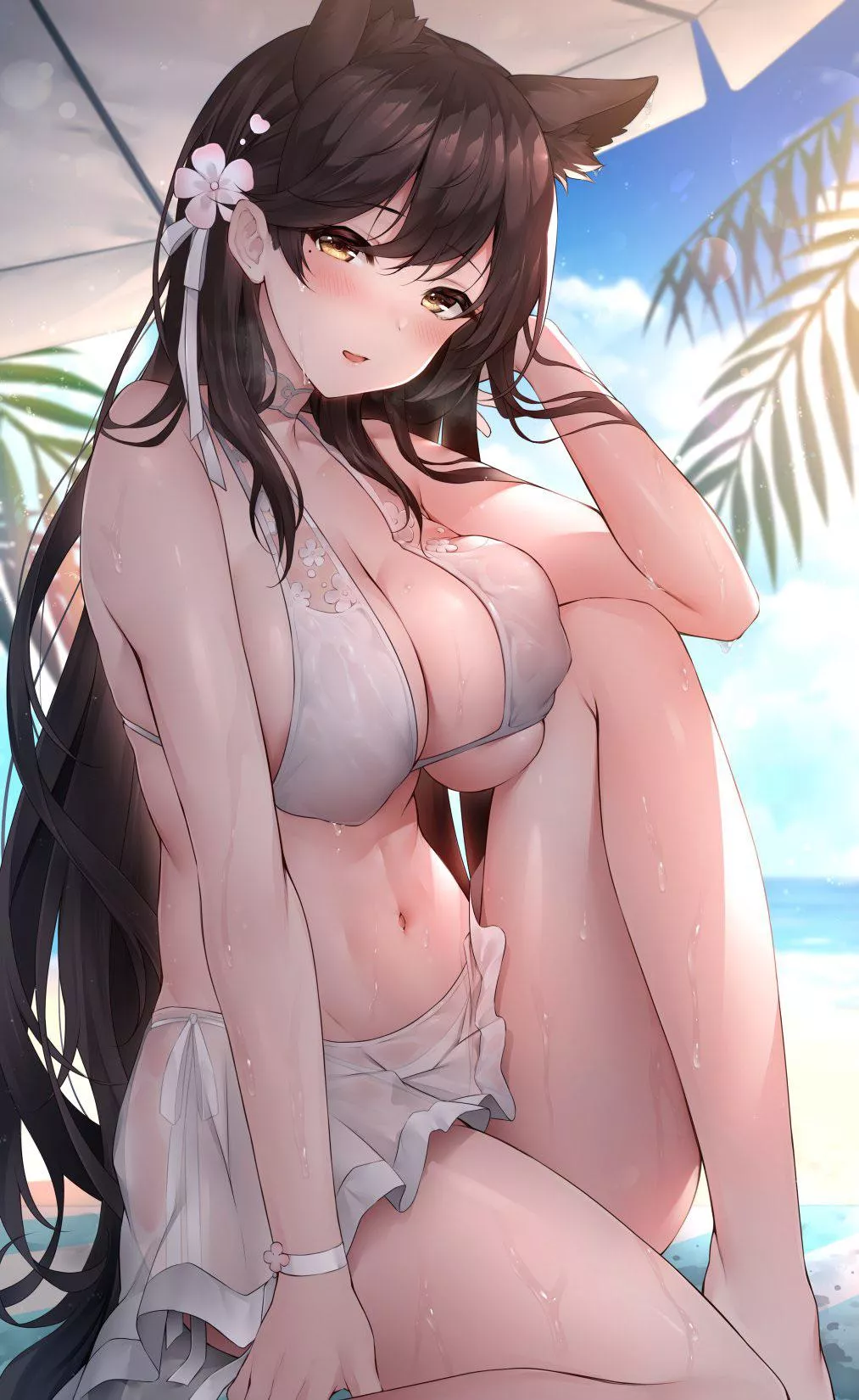 Atago at the beach