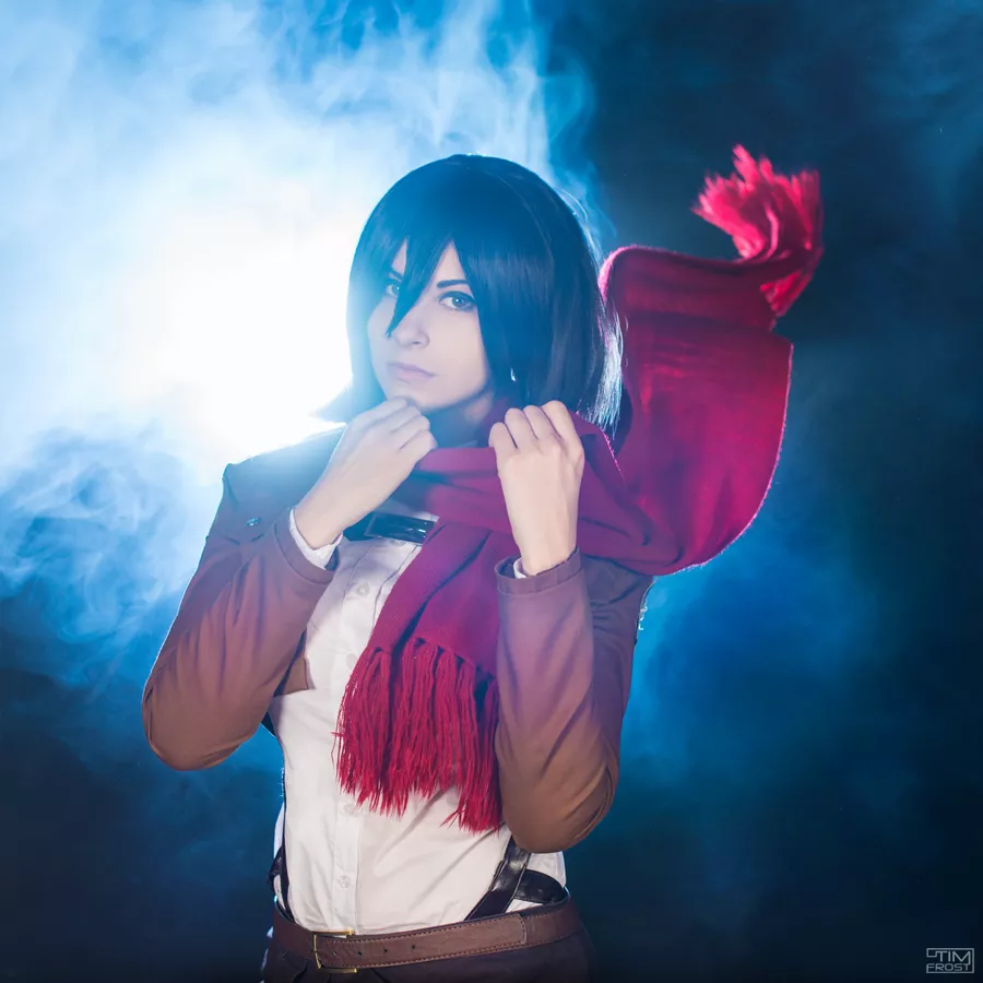 Mikasa Ackerman from Attack on Titan Cosplay by Yuna [SELF]