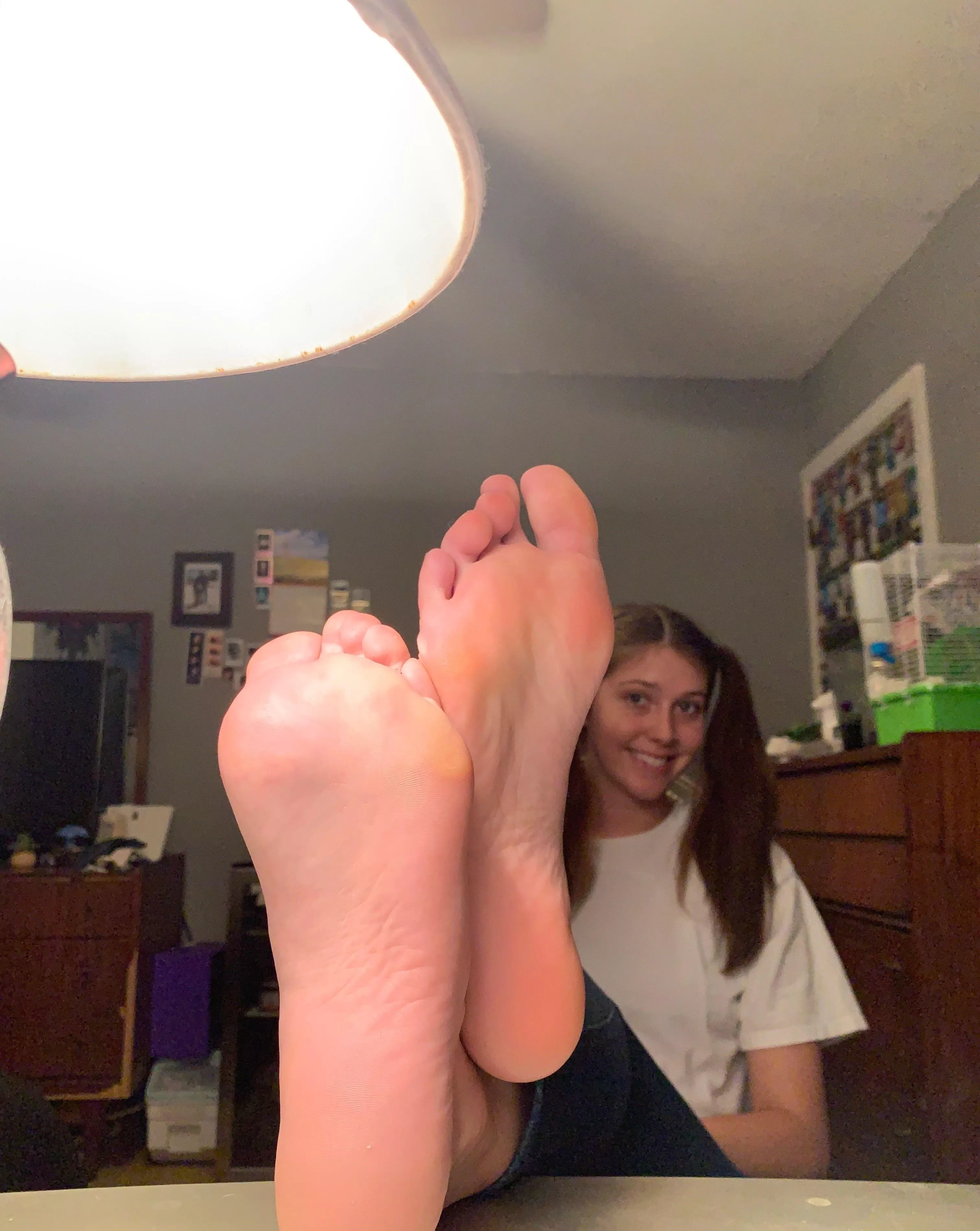 Worship my soft cheesy teen soles after a long day at school x