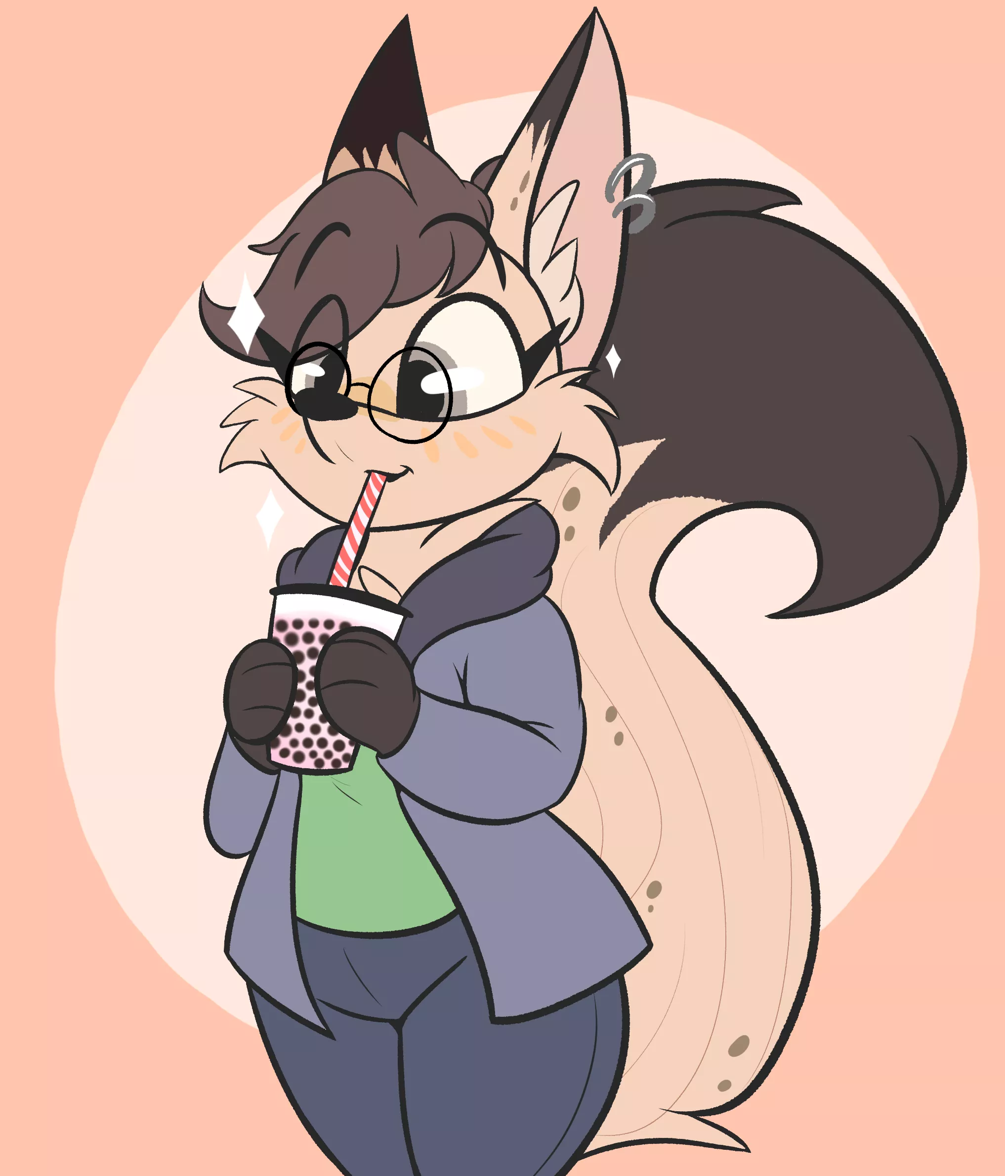 Wolf boy with Boba Tea (4FoxSakes)