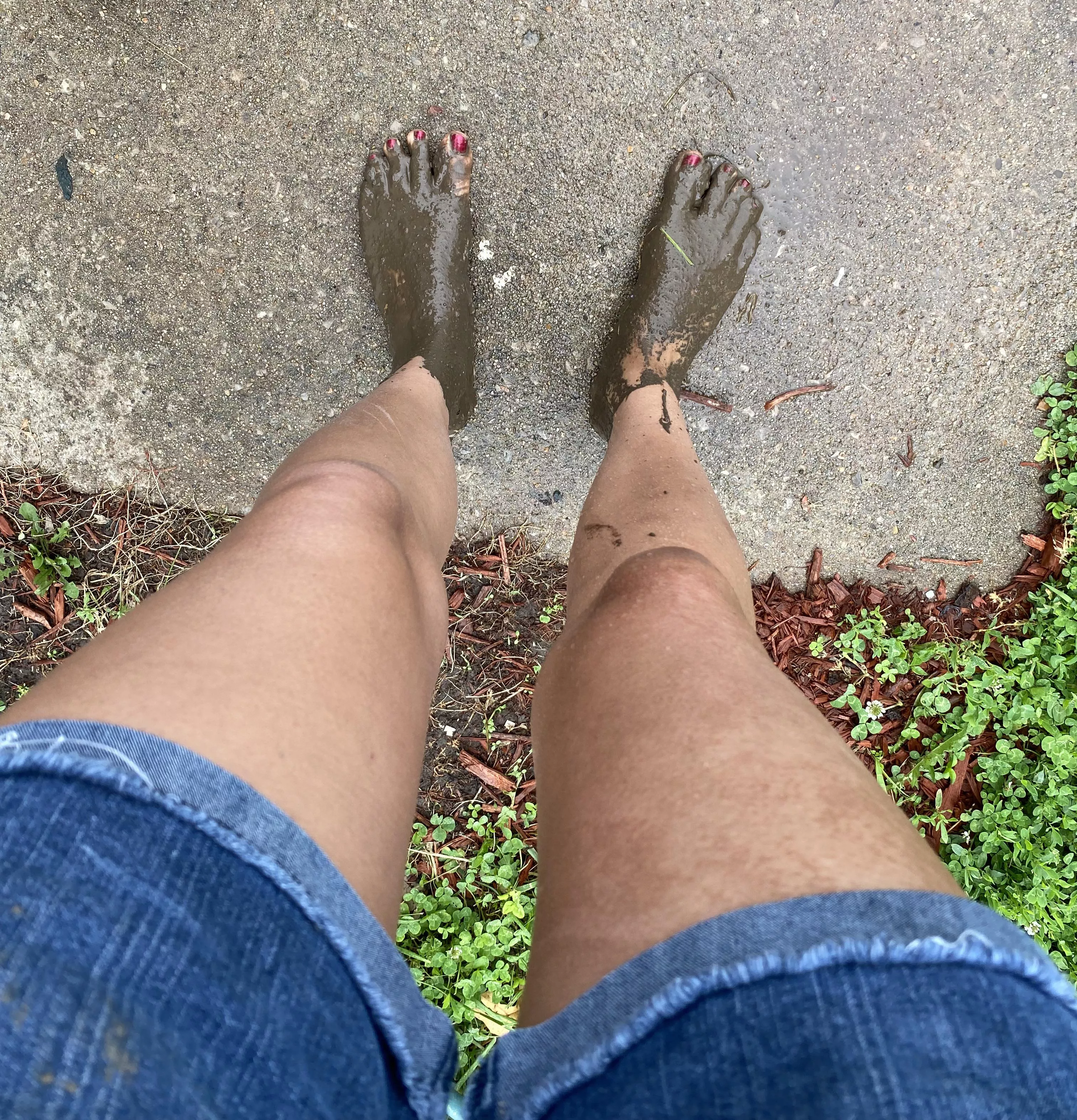 Muddy feet