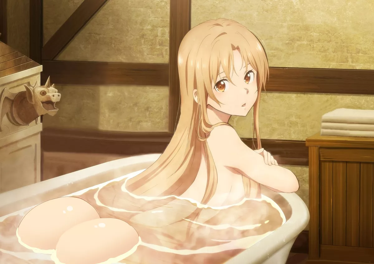 Asuna ass up in bathtub