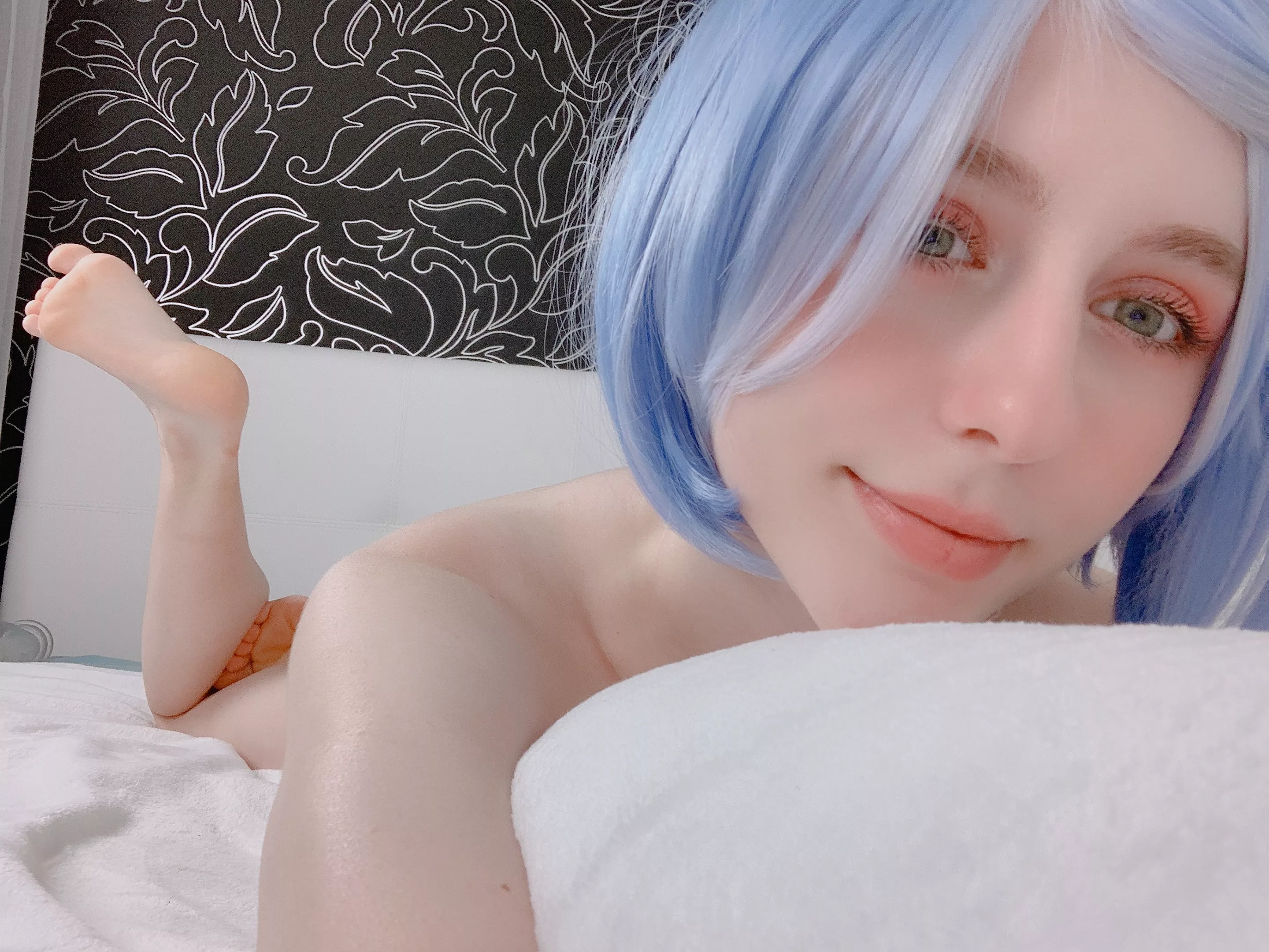 Blue haired beauty