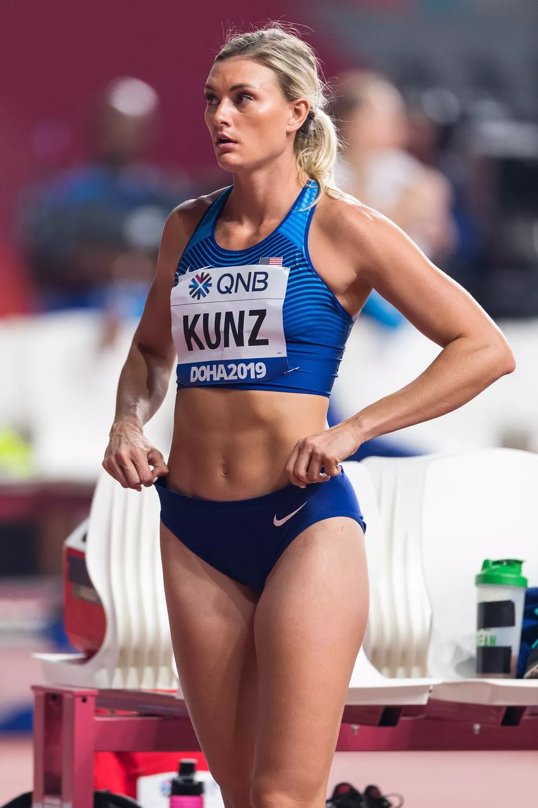 American heptathlete Annie Kunz