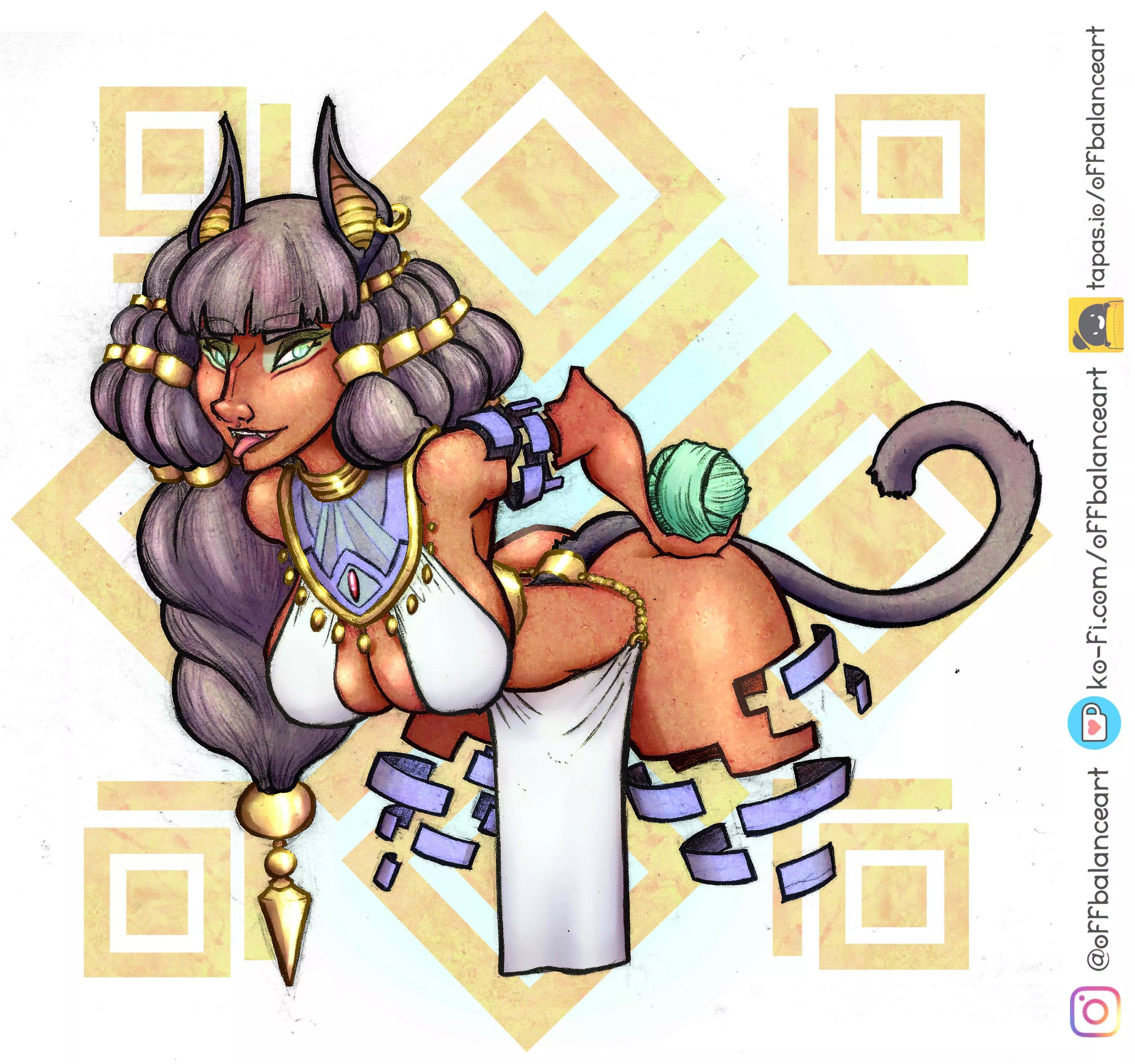 Egyptian Neko (Oba/Offbalance Art)