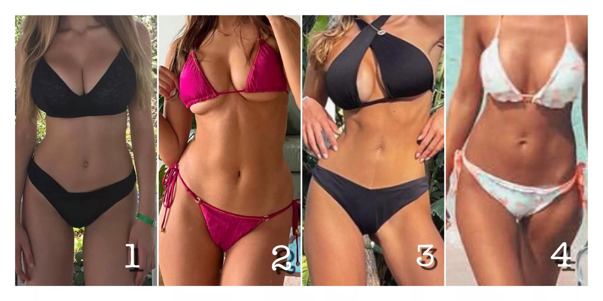 [4] Yesterday we judged their faces. Today it’s all bodies 😍 Who would you choose?