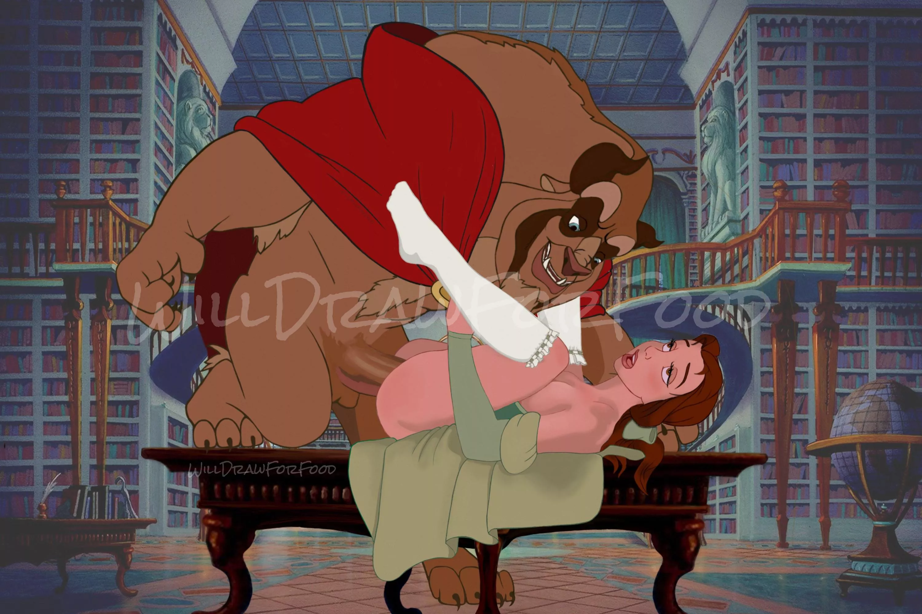 Beast and Belle rule 34 (WillDrawForFood)[Beauty and the Beast]