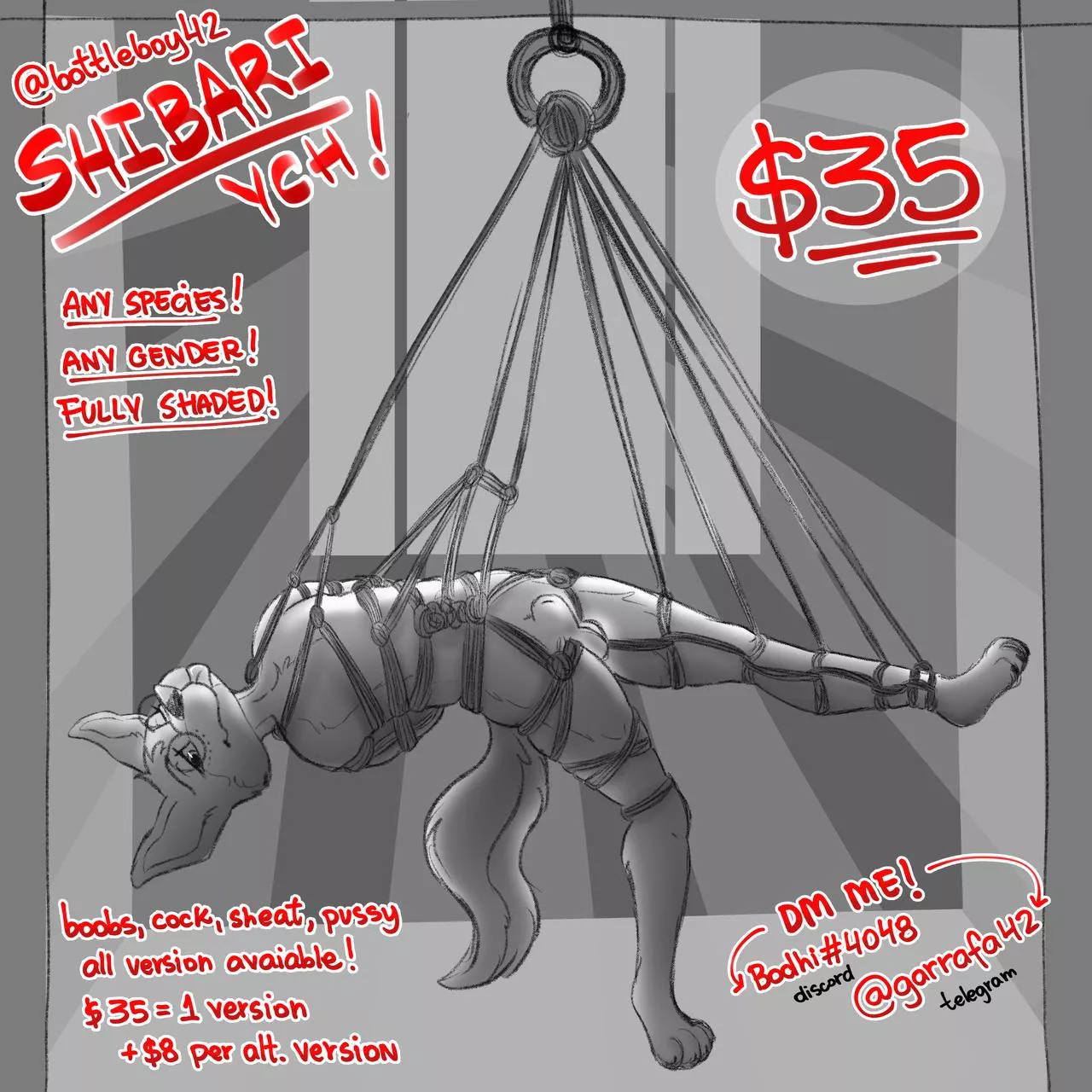 ðŸ”ž SHIBARI YCH ðŸ”ž 4 slots available! art by me :)