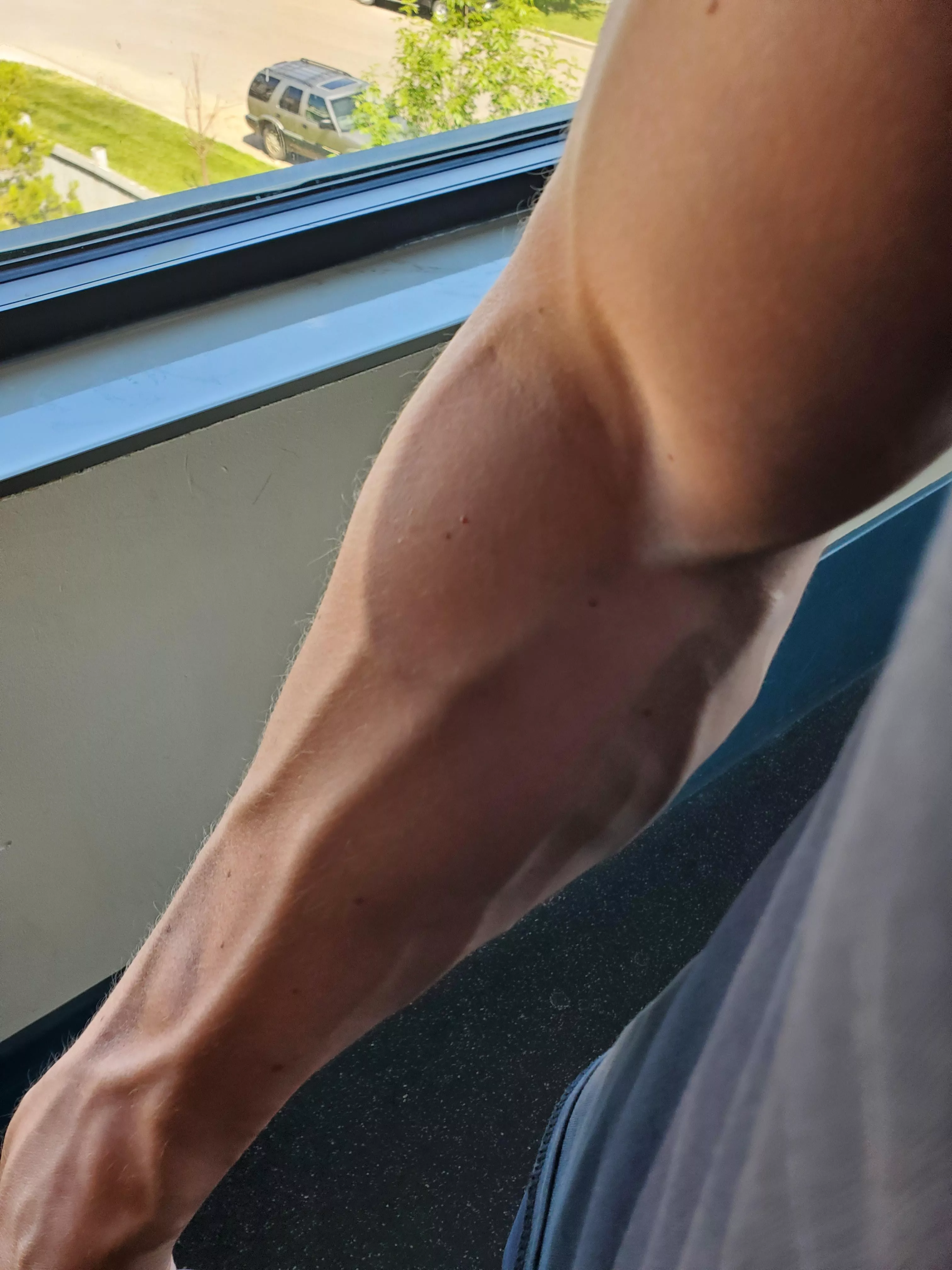 You don't mind a few bulging veins, do you?