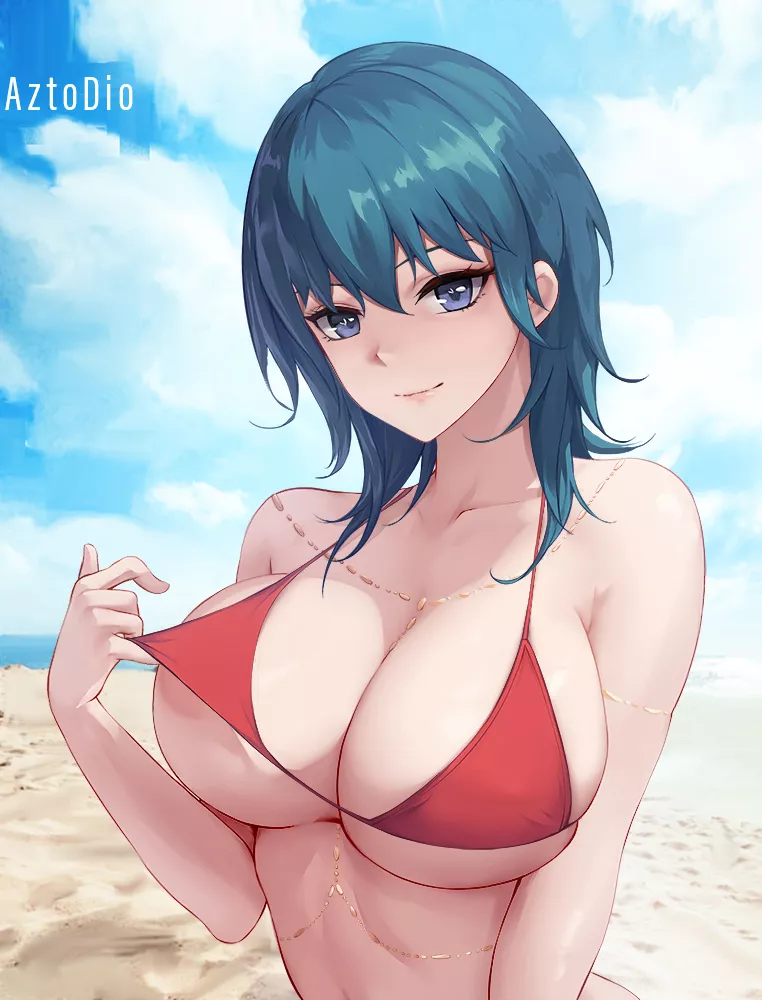 Byleth bikini tease [Fire Emblem] (AztoDio)