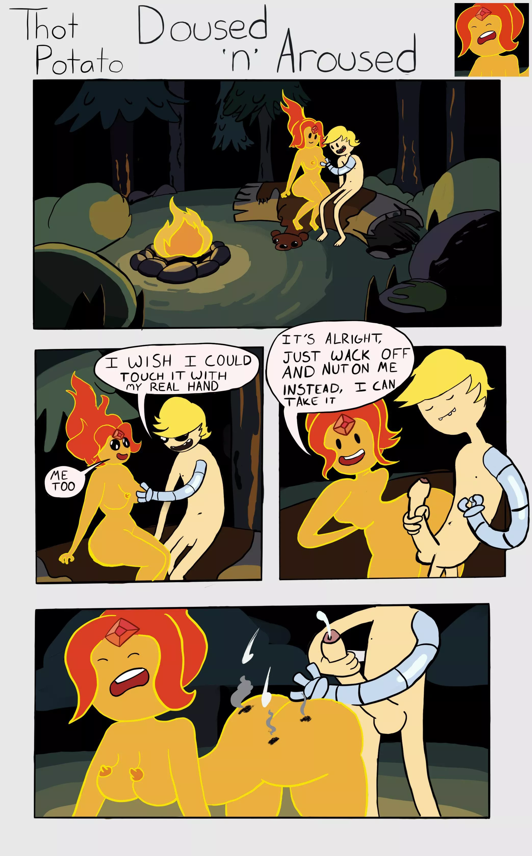 Finn and Flame Princess in “Doused ‘n’ Aroused” (Adventure Time) [ThotPotato]