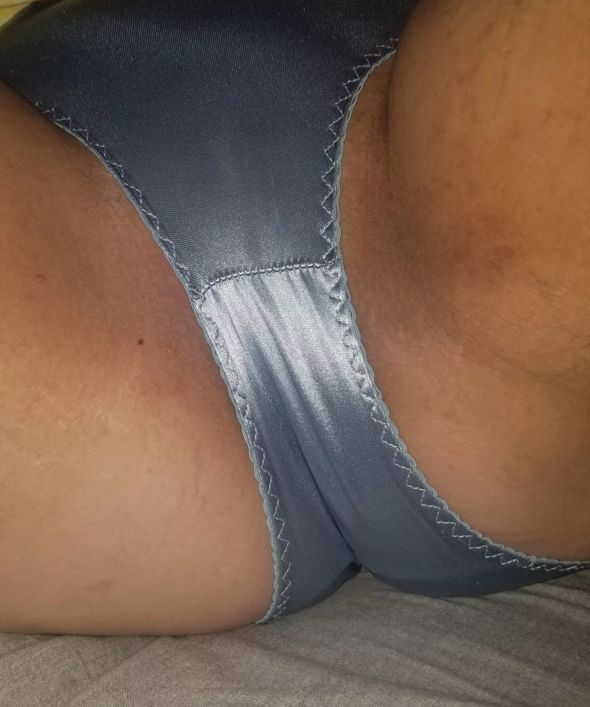 Silky blue gusset