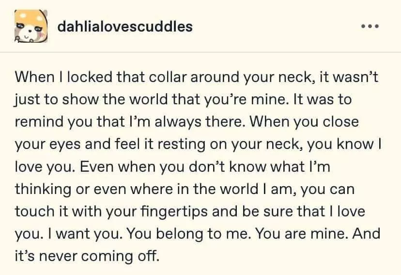 love the feel of a collar ☺️