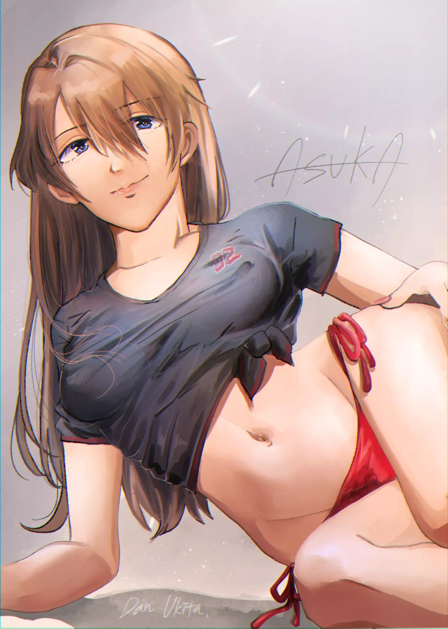 Asuka On Her Side Bikini Beauty (Ukita Warm ) [Evangelion]