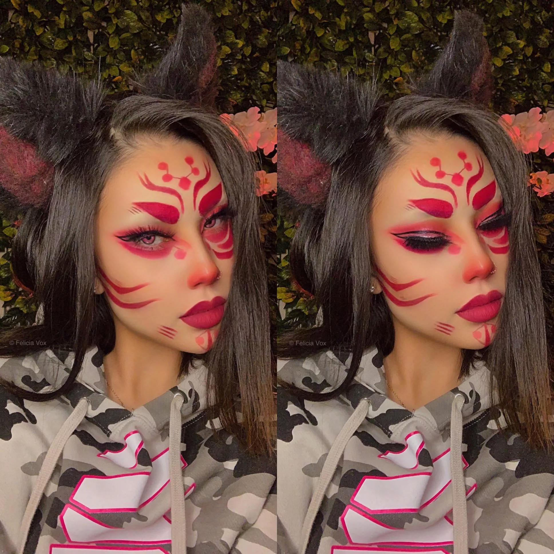 Cyber kitsune makeup