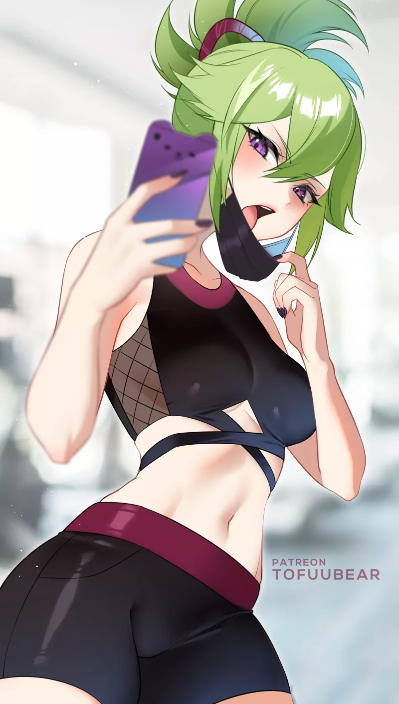 Kuki Shinobu Gym Selfie (Tofuubear) [Genshin Impact]