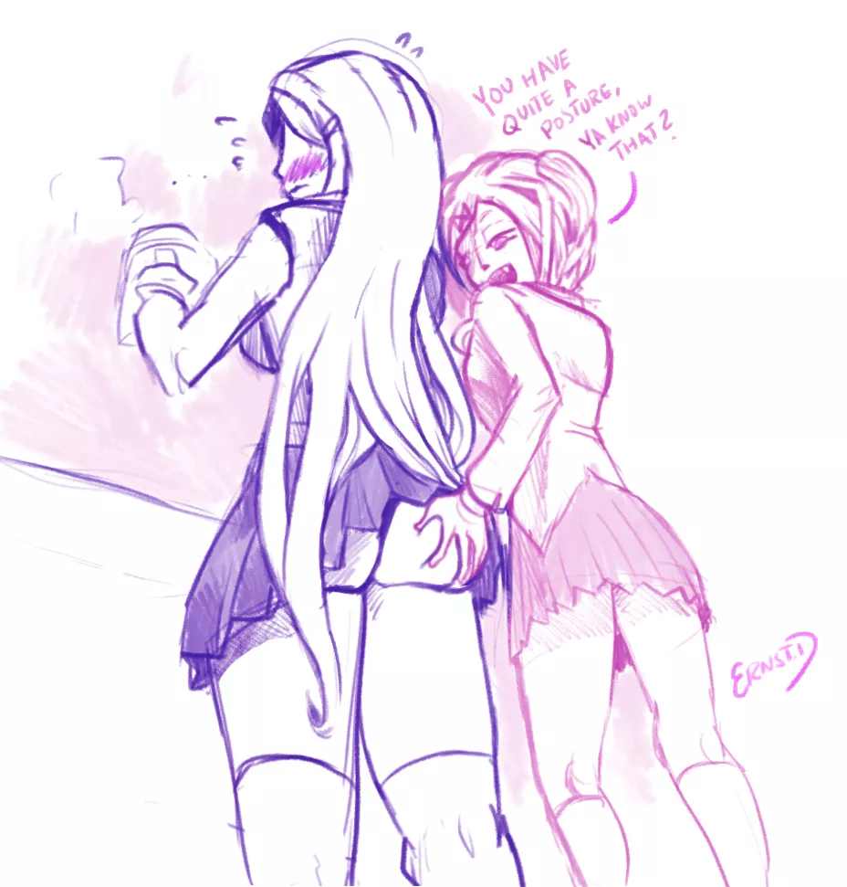 Yuri gets her lower posture groped~