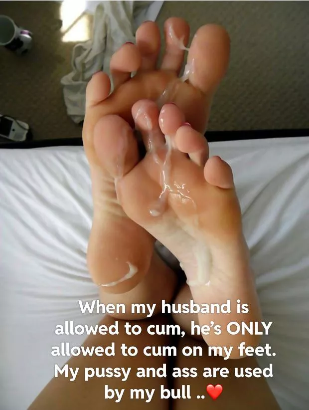 Only allowed to cum on my feet