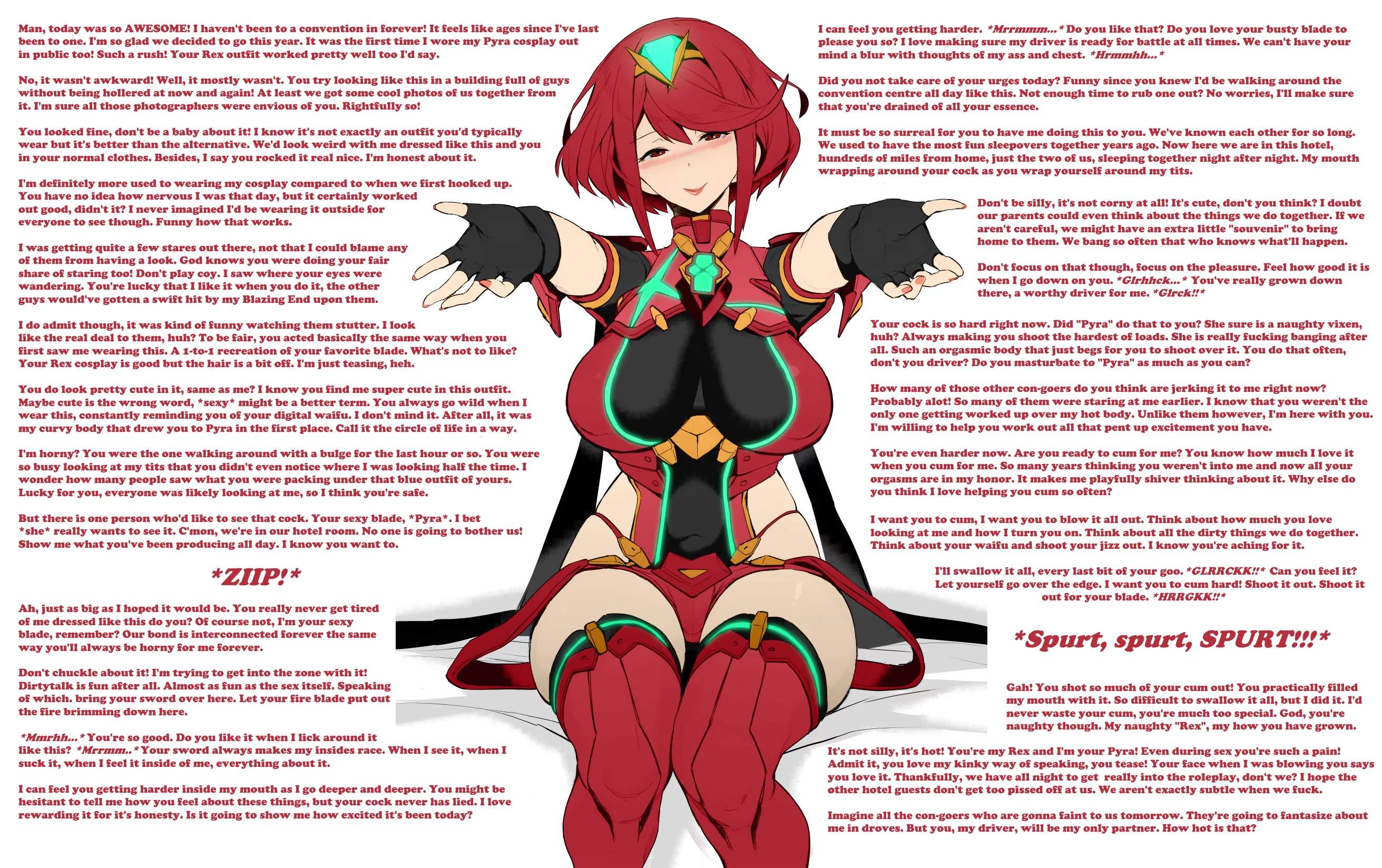 Blowjob by Your Pyra-Cosplaying Girlfriend [Pyra] [Xenoblade 2] [Wholesome] [Blowjob] [Dirtytalk] [Girlfriend] [Big Breasts] [Cosplay] [Teasing] [Couple]