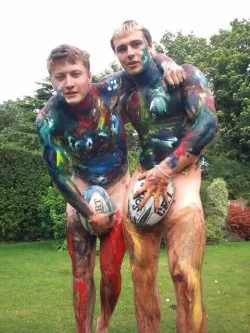 Body-painted jocks