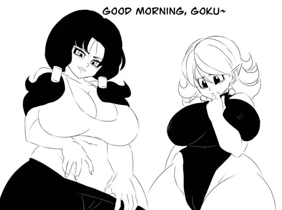 chronoa and videl morning surprise (artist-darwaarts)