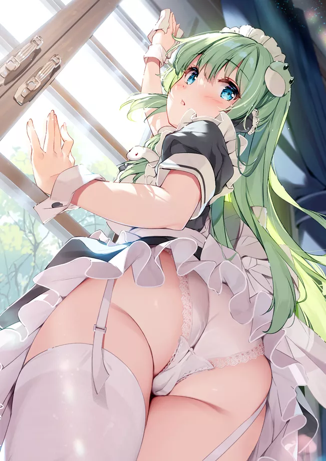 Peeking at Sanae's Panties